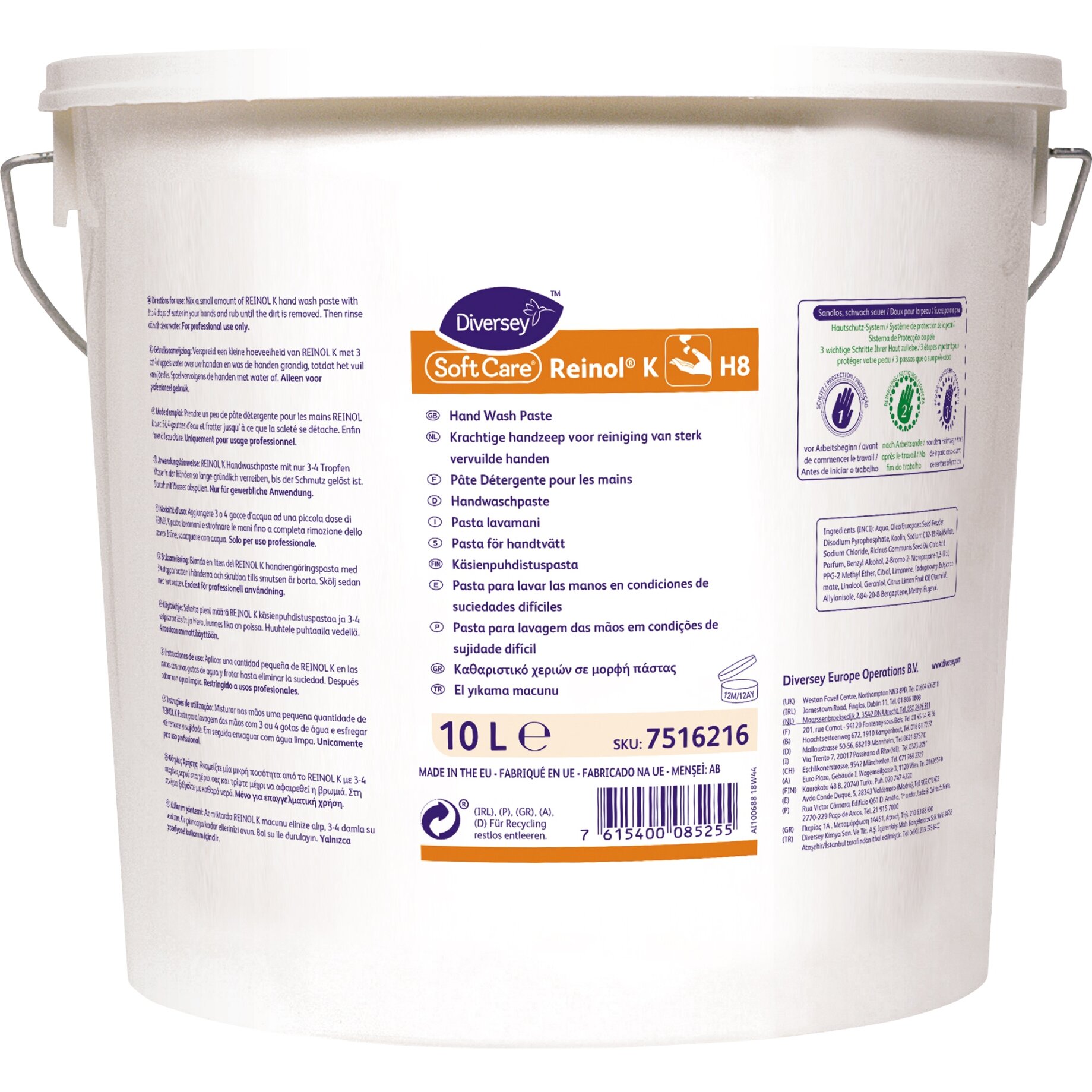 Handwaschpaste, Paste, 10 L, Reinöl, Diversey