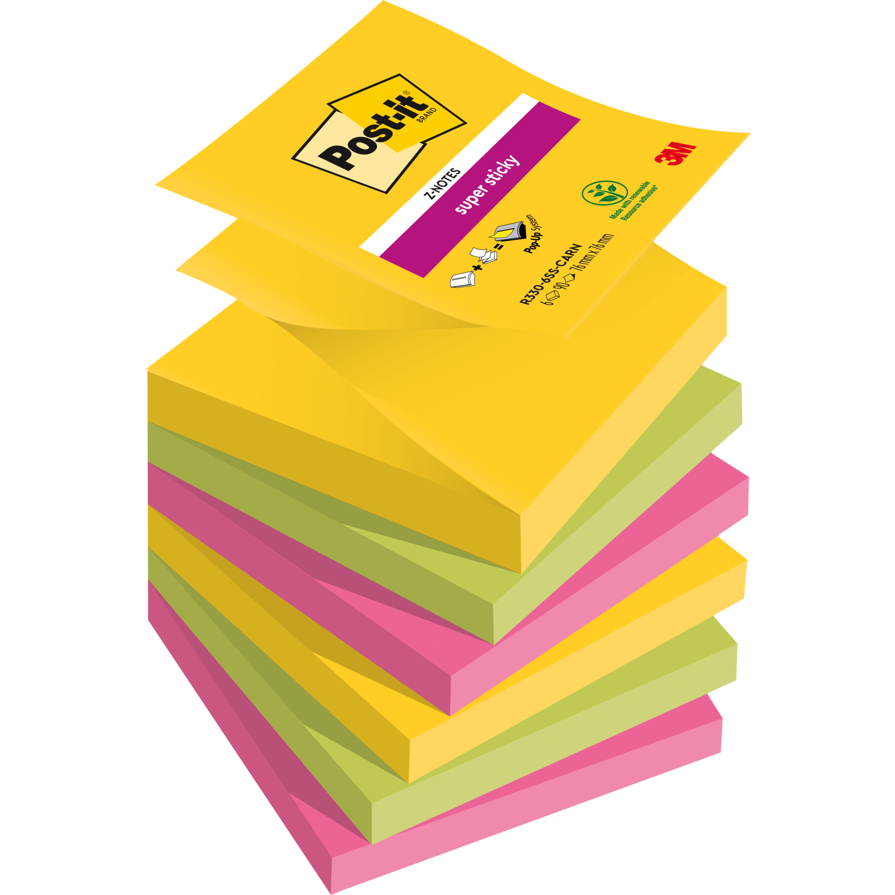 Super Sticky Z-Notes Carnival Collection