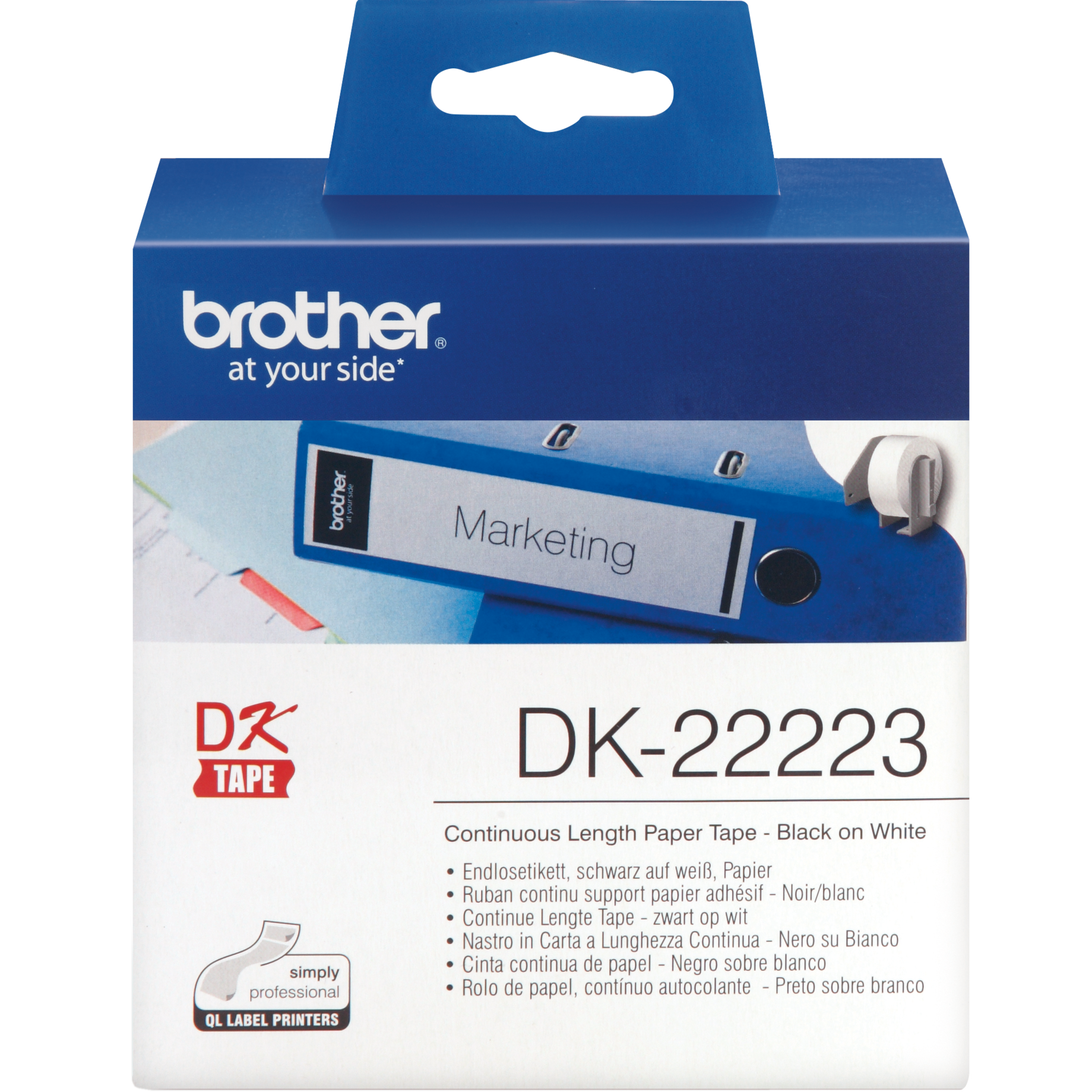 DK-Endlosetikett aus Papier für QL-Etikettendrucker
