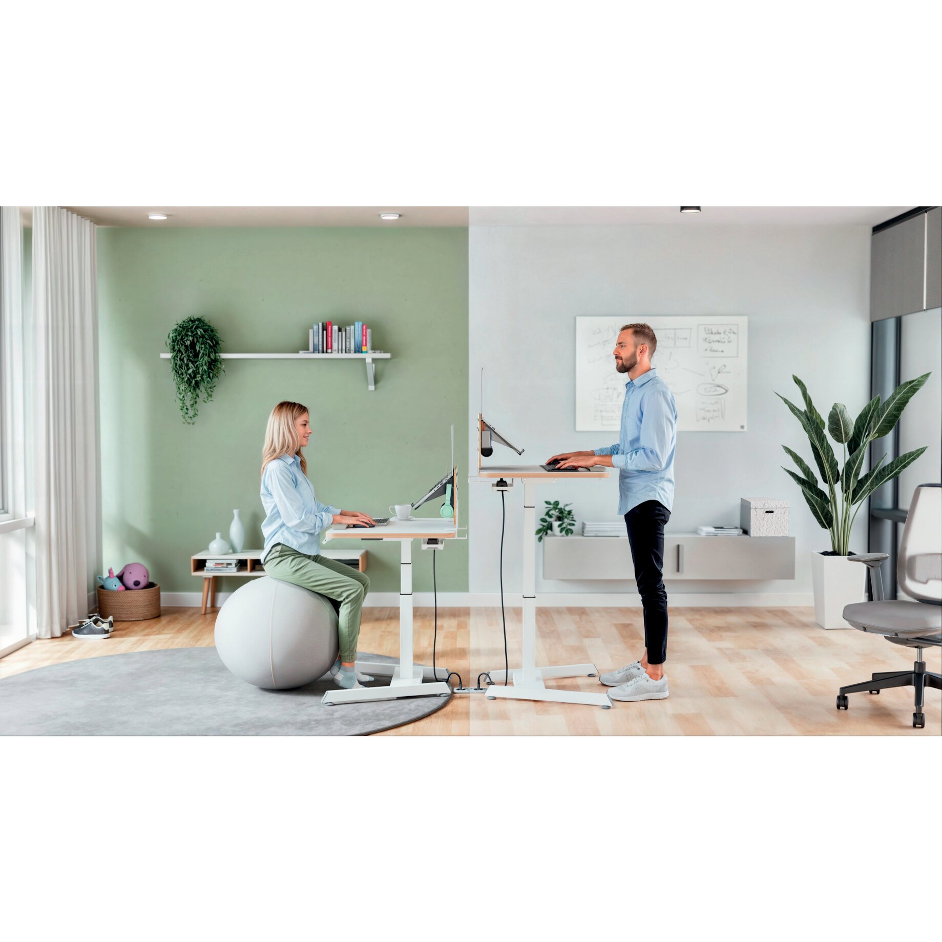 office, ergo-arbeitsplatz, ergonomisch, arbeitsplatz, pflanzen