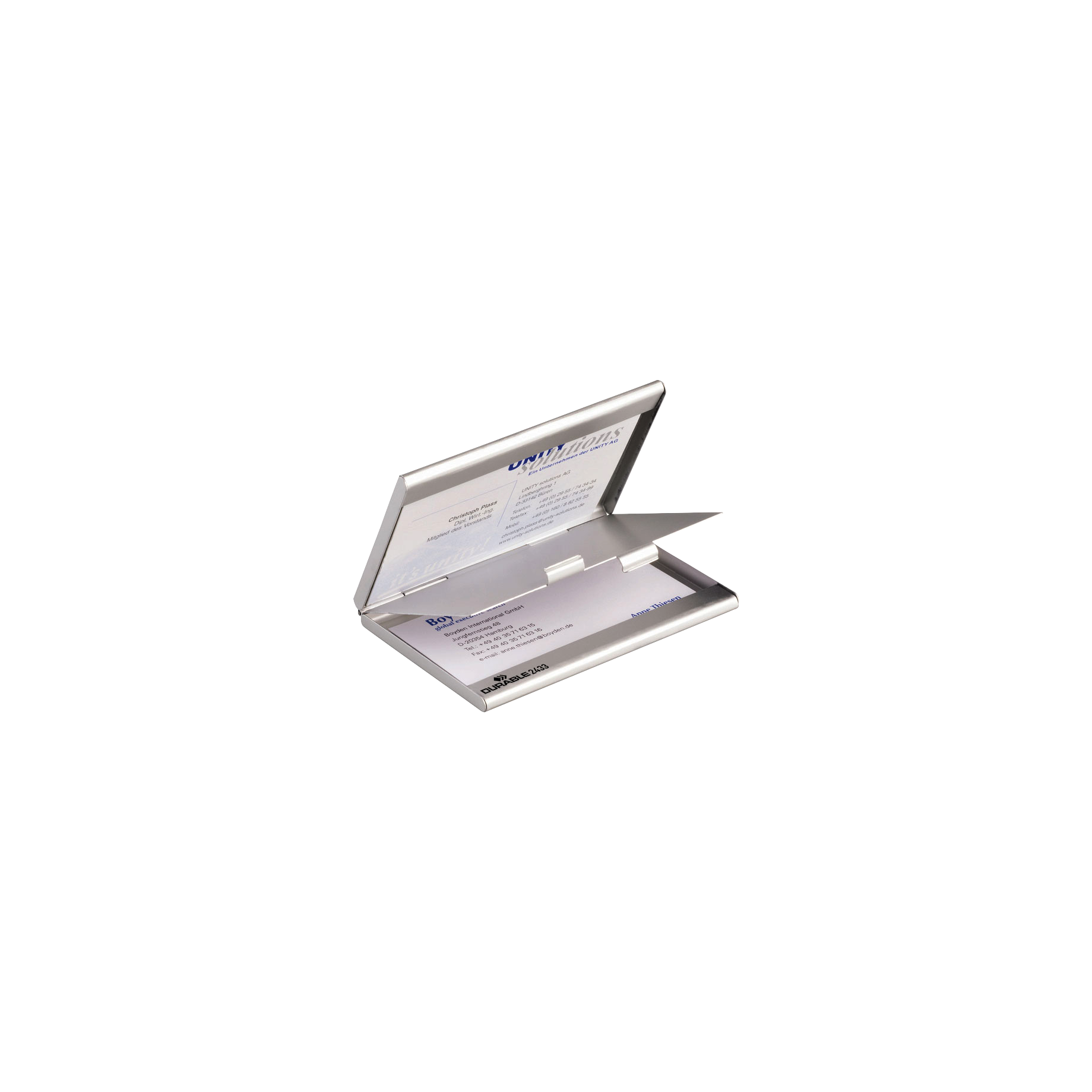 Visitenkarten-Spender Business Card Box duo