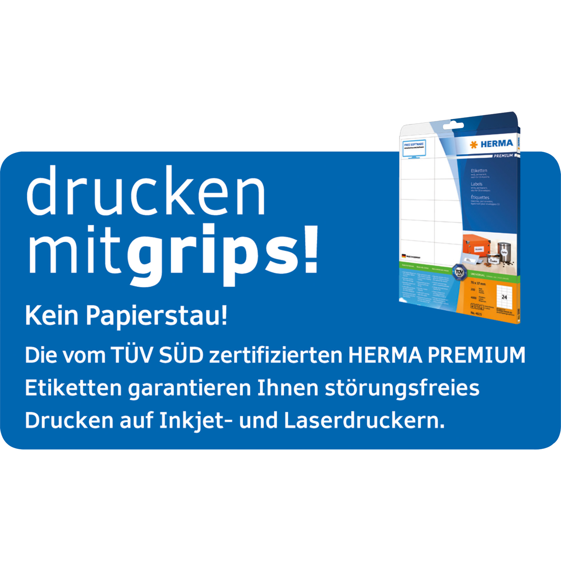Universal-Etikett PREMIUM, ohne Rand/Eckenrundung, IM*, PG mit 25 BL