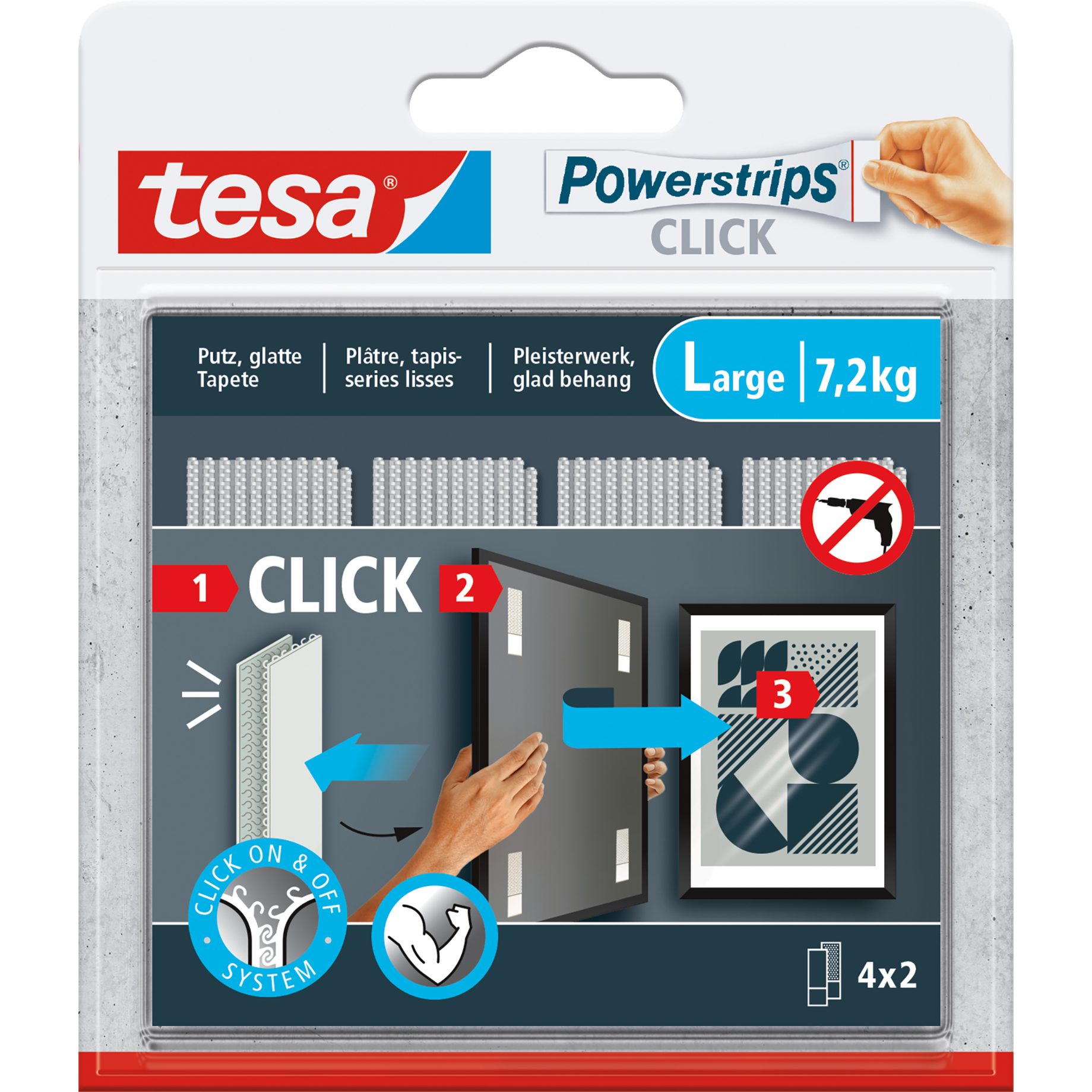 Powerstrips® CLICK Klett-Klebepads