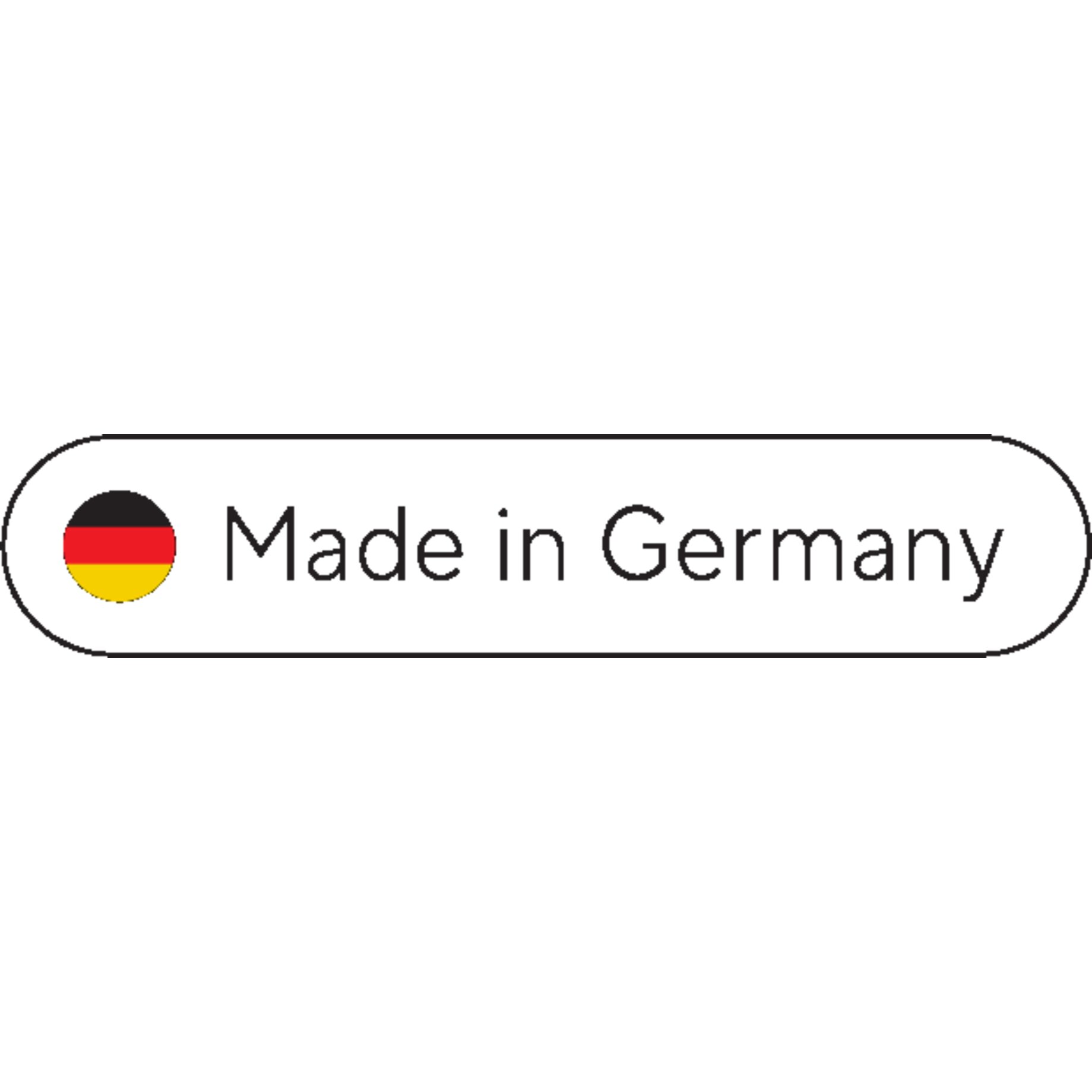 Seite, Text, Seite, Text, Made in Germany, Germany flag, oval badge, label, kit label