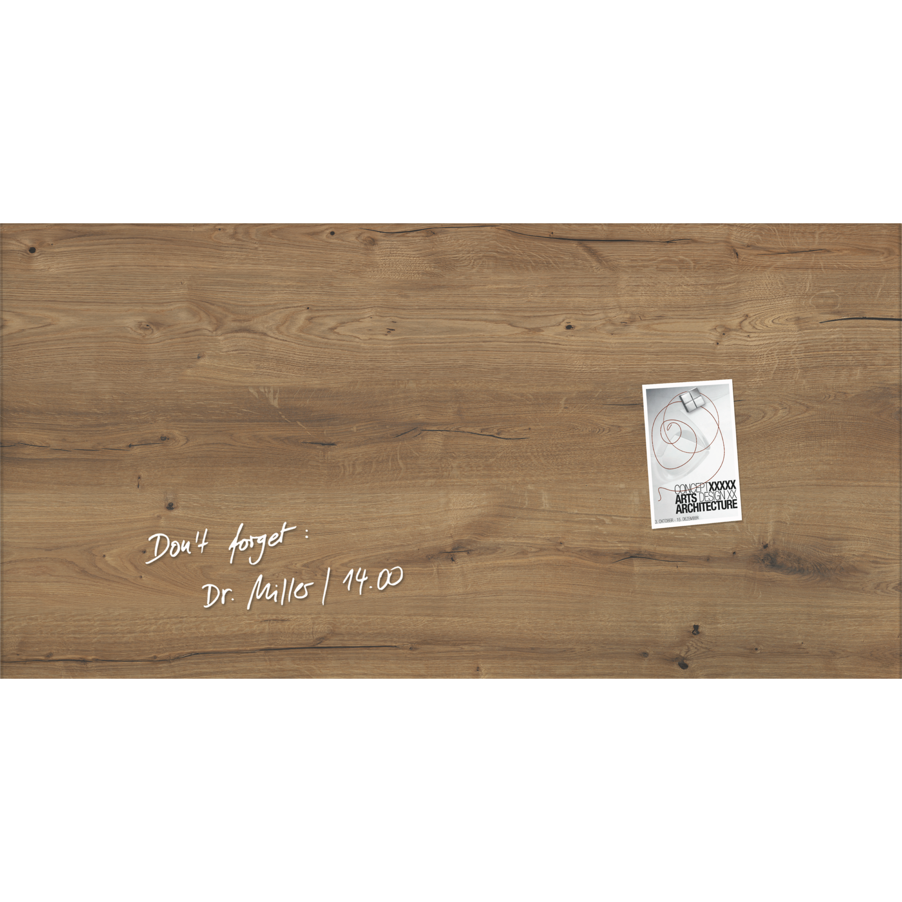 Glas-Magnetboard Artverum Design Natural-Wood