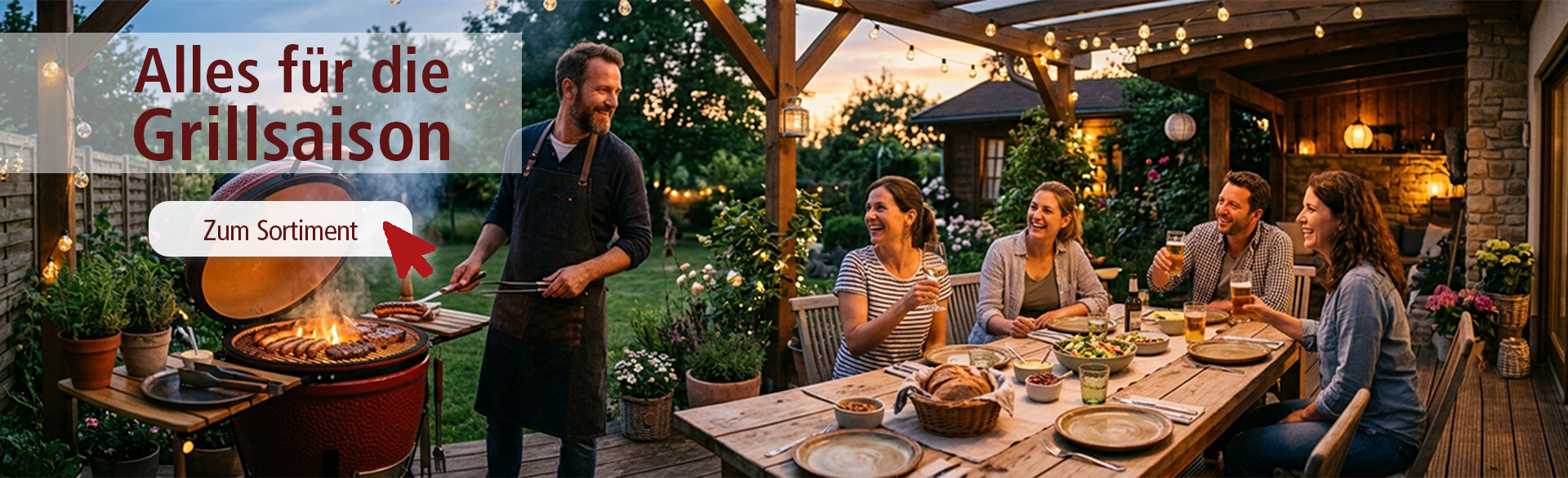 Grill, Barbecue, Grillabend, Outdoor-Küche, Sitzgruppe