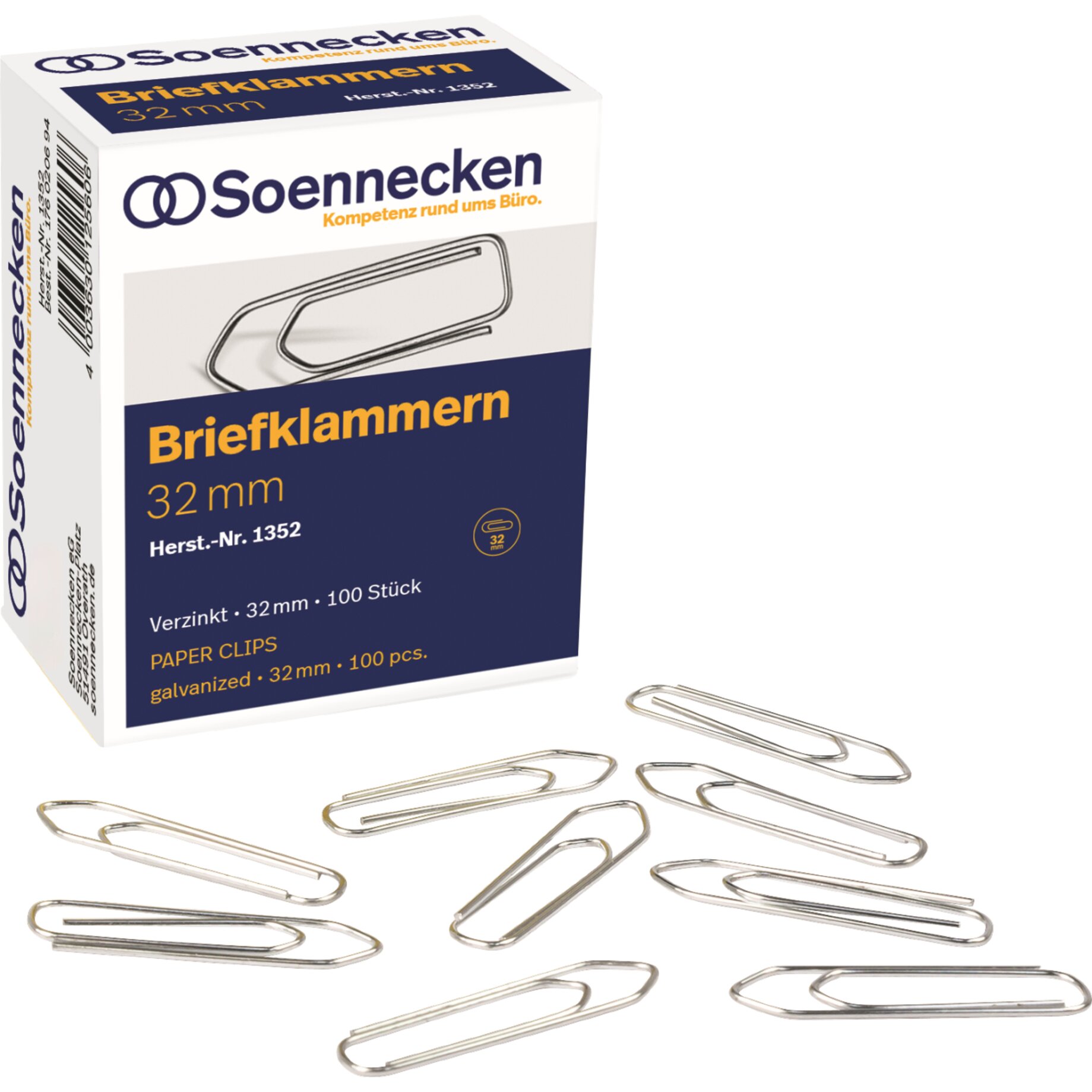 Soennecken Briefklammer 32mm verzinkt 100 St./Pack.