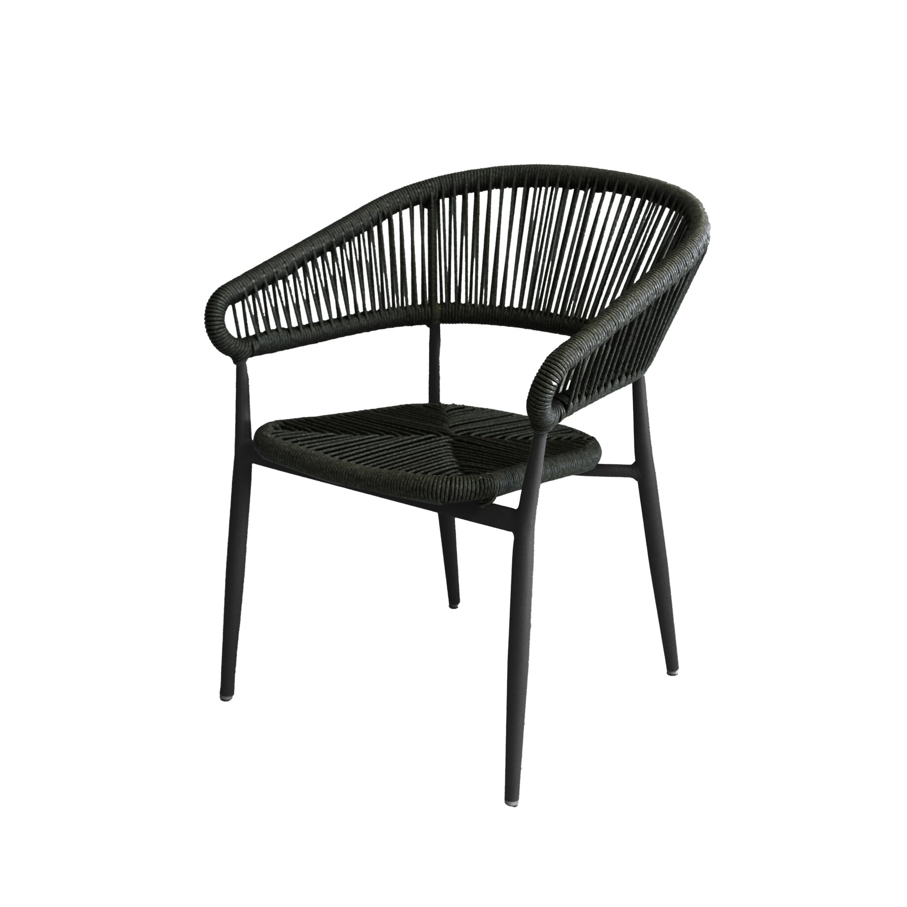 Stuhl, Sessel, Rattanstuhl, Schwarz, Gartenmöbel