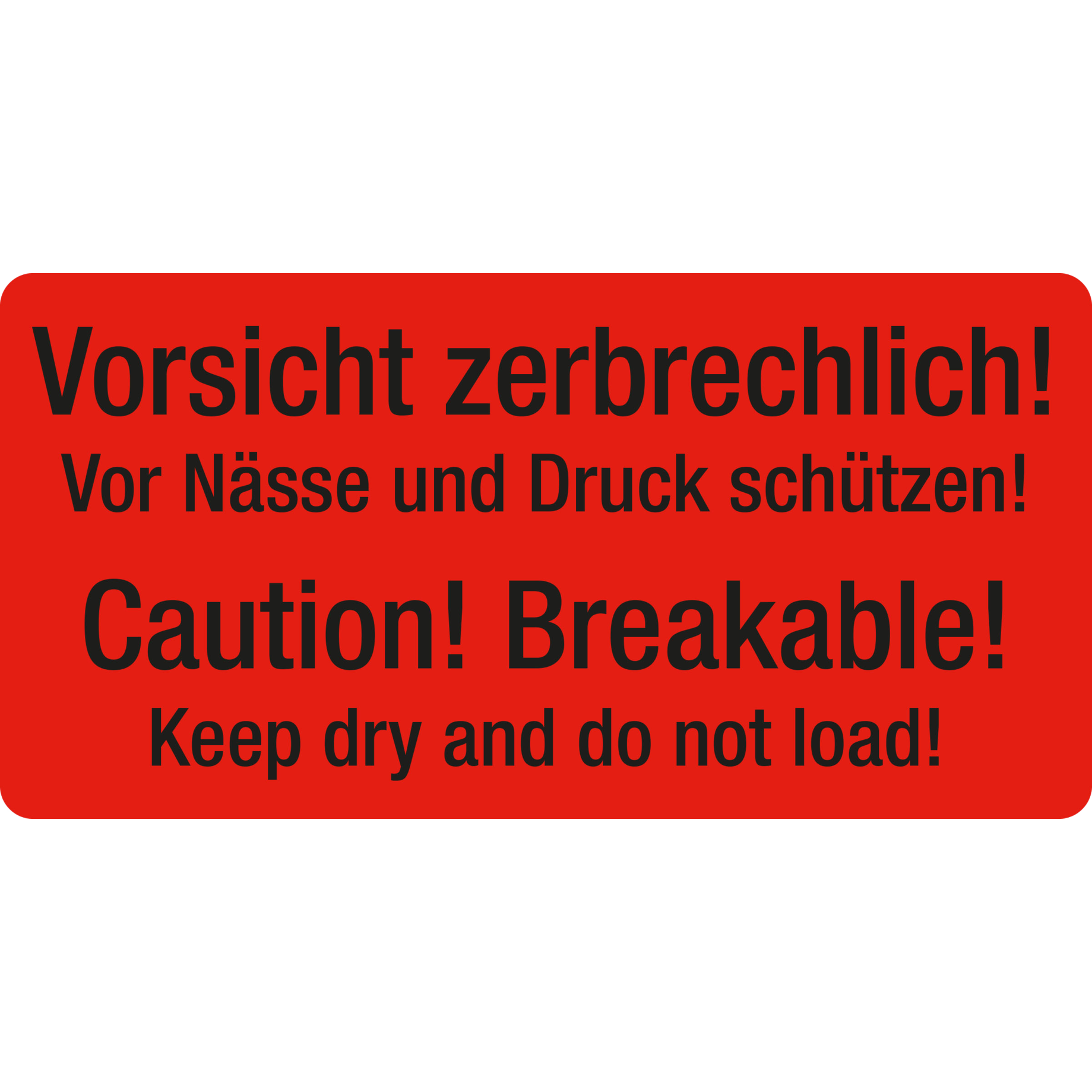 Warn- und Verpackungsetiketten selbstklebend
