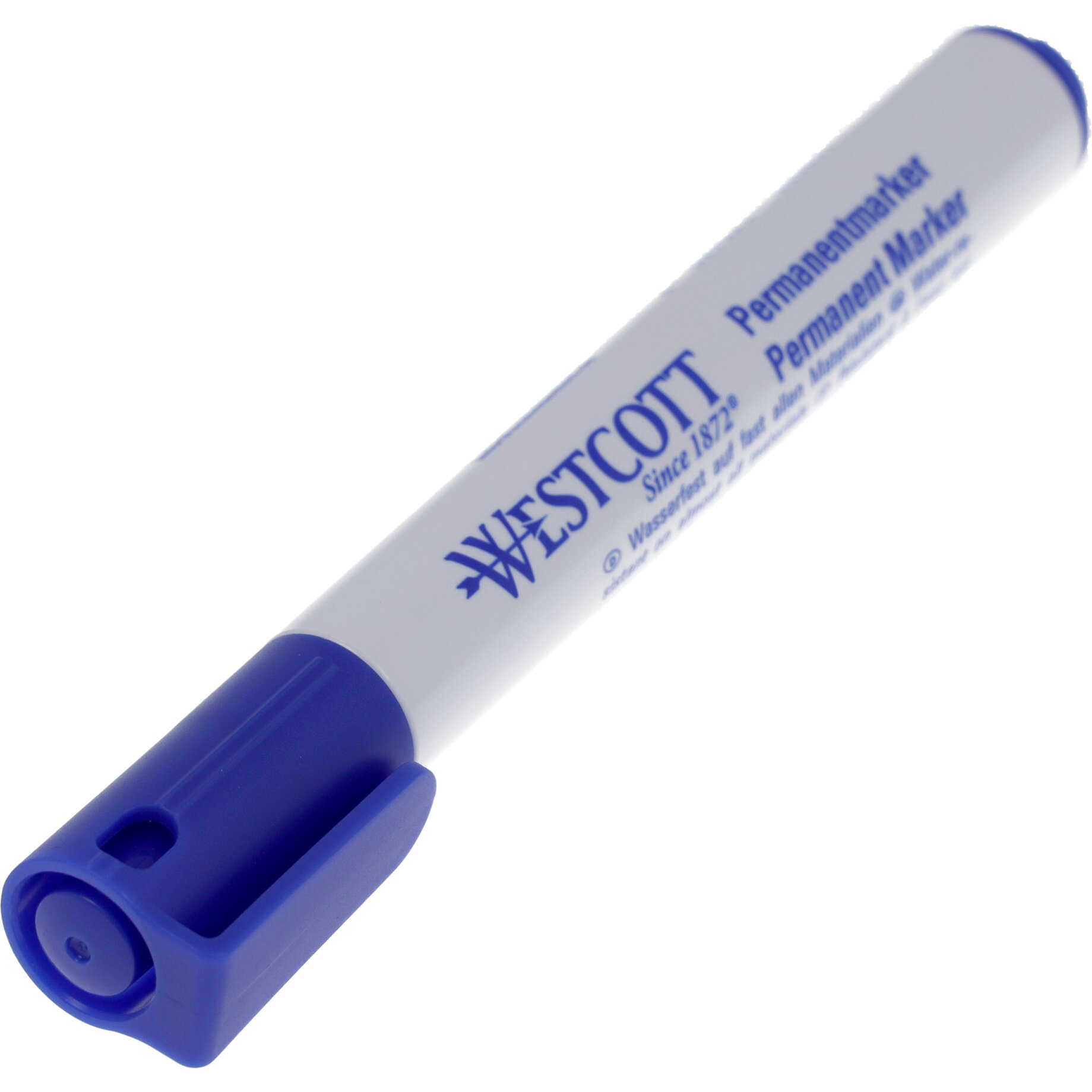  Permanent marker, blauer Marker, weißer Körper, Markerstift, Permanentmarker