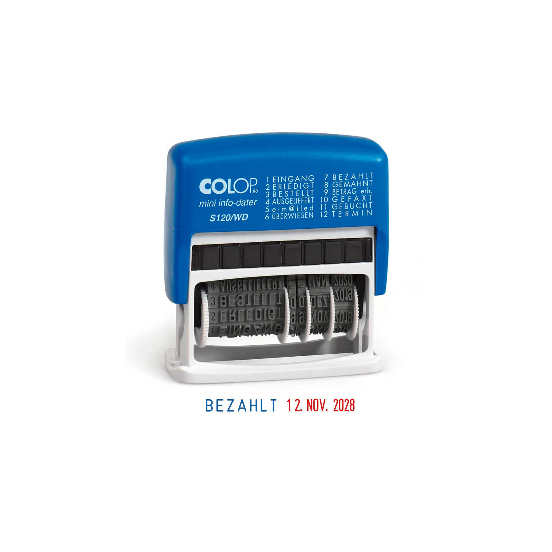 Wortbandstempel Mini Info-Dater S120