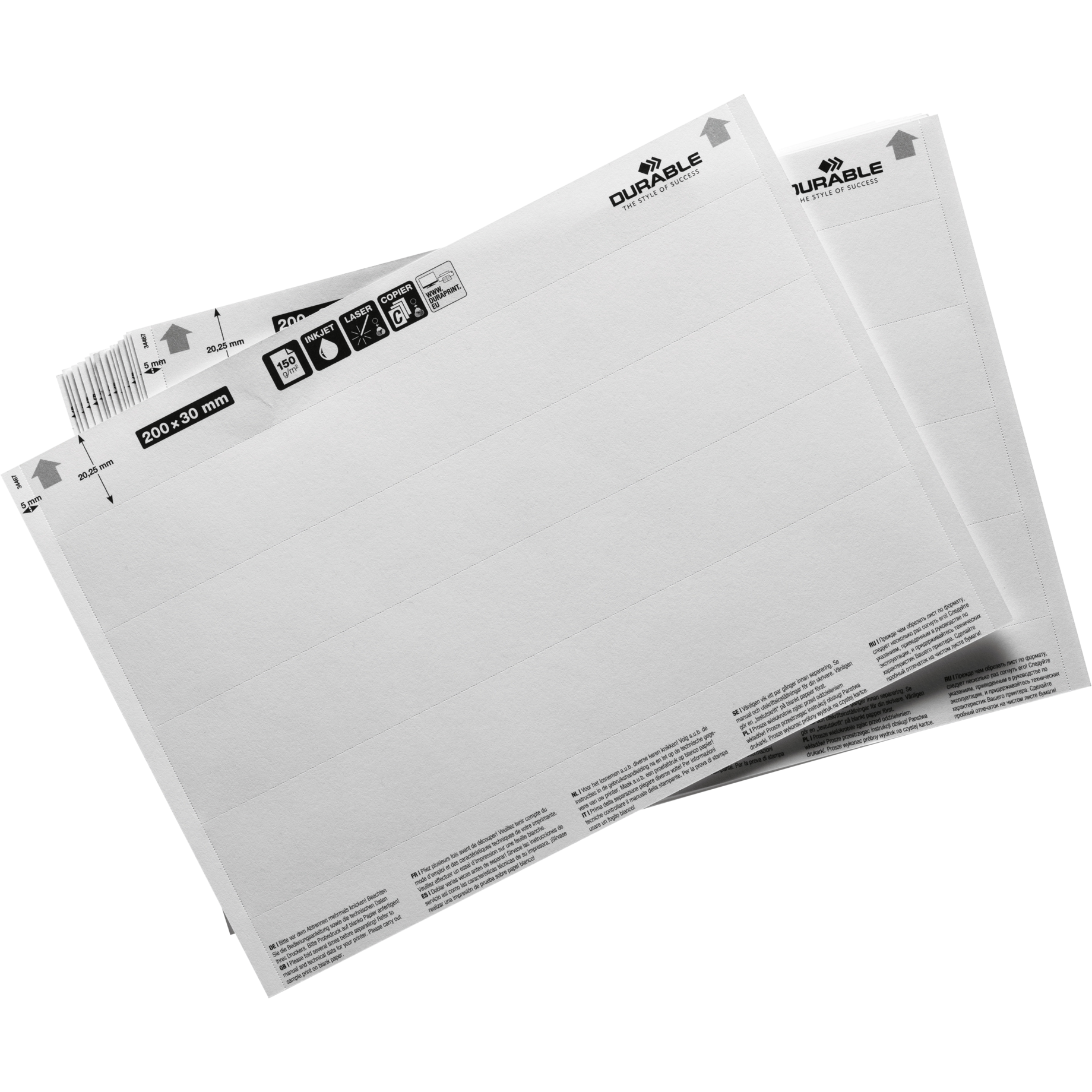 Einsteckschilderbogen Label Refill