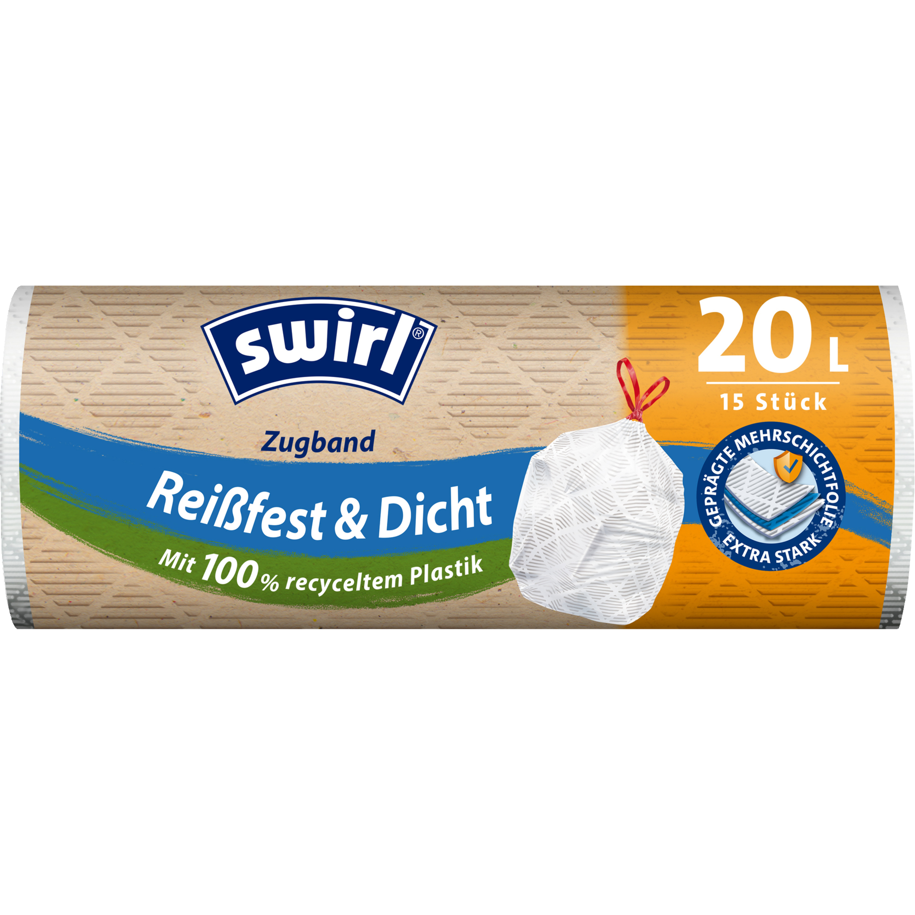 Swirl Müllsack Zugband 20l 15St