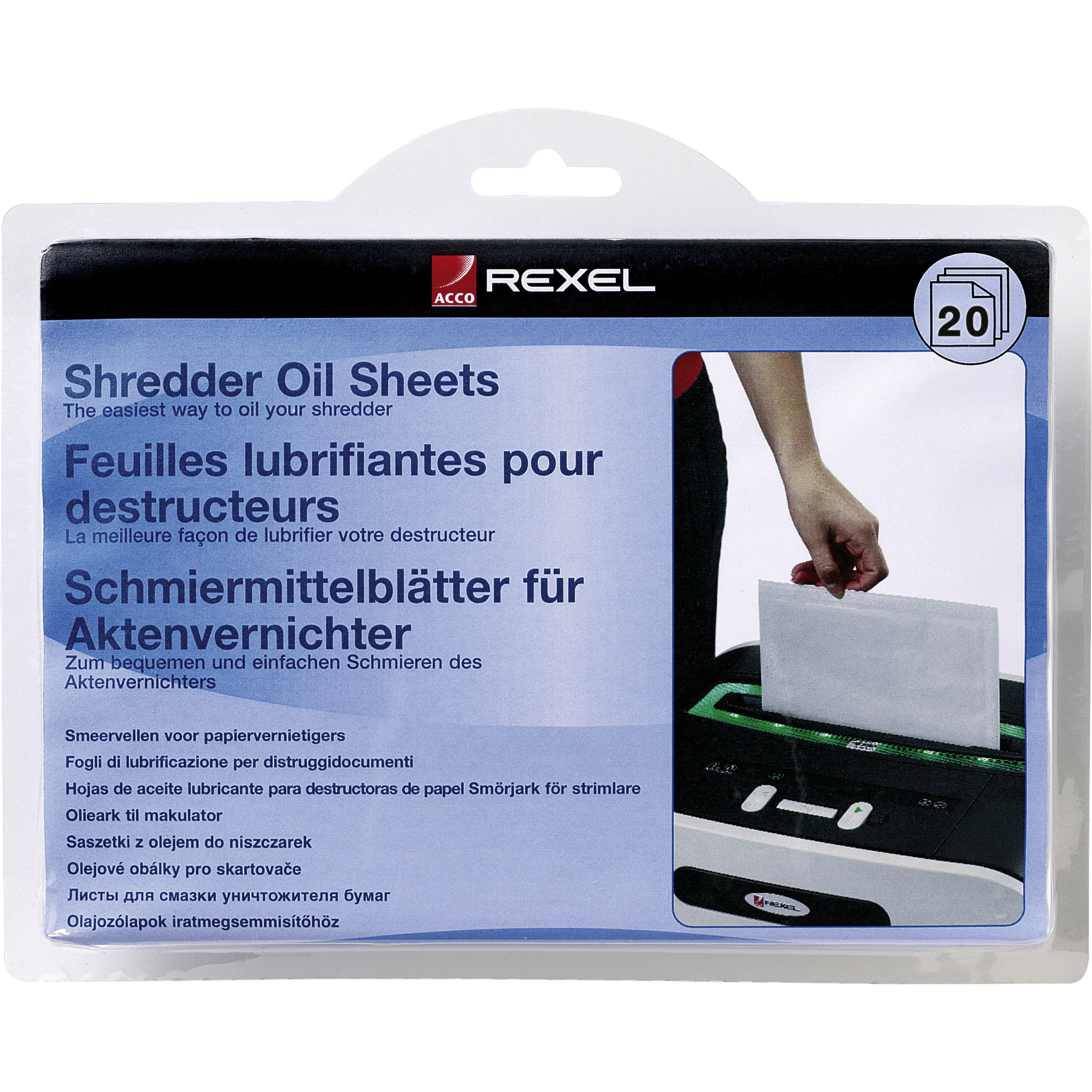 Ölblätter für Aktenvernichter