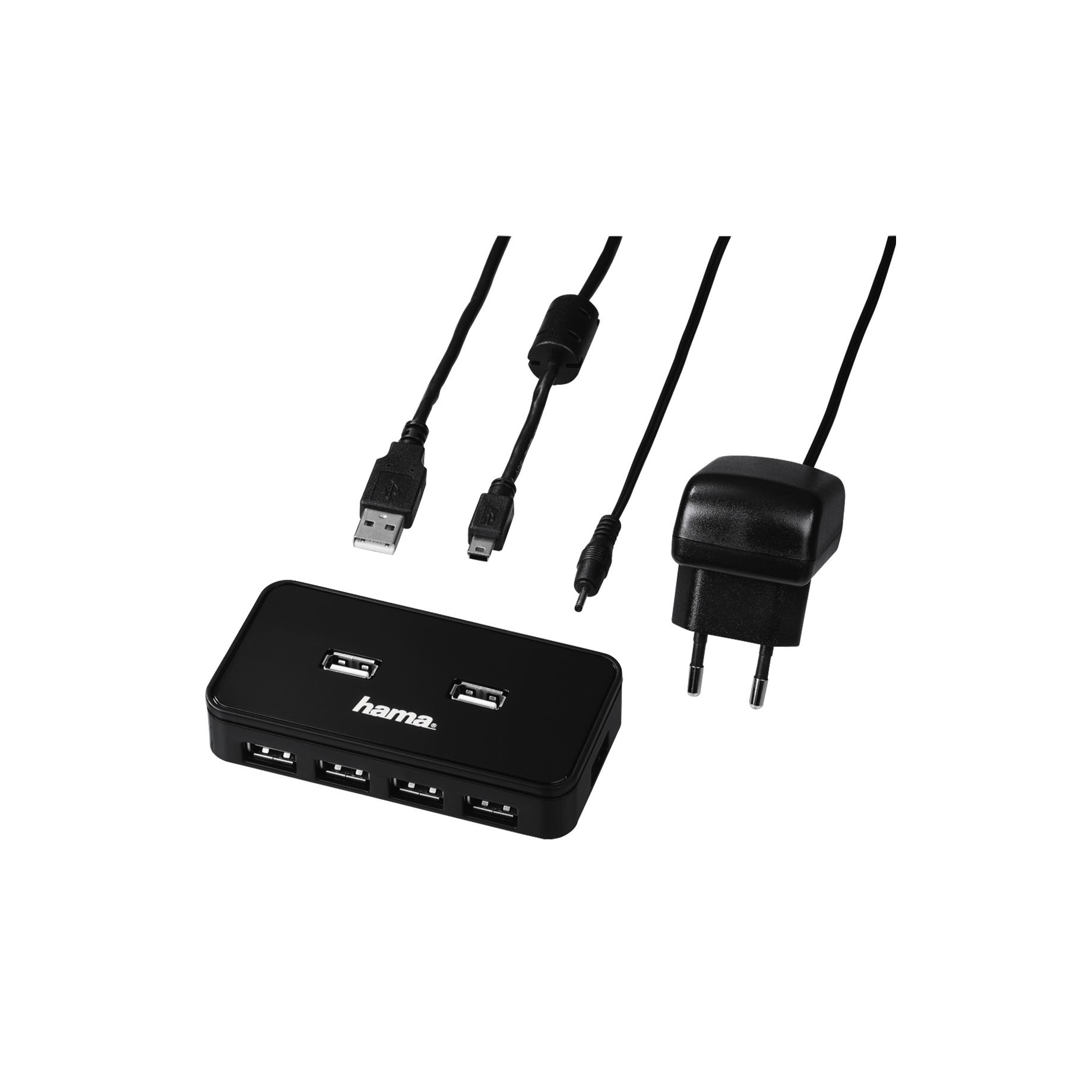 USB-2.0-Hub 1:7, mit Netzteil