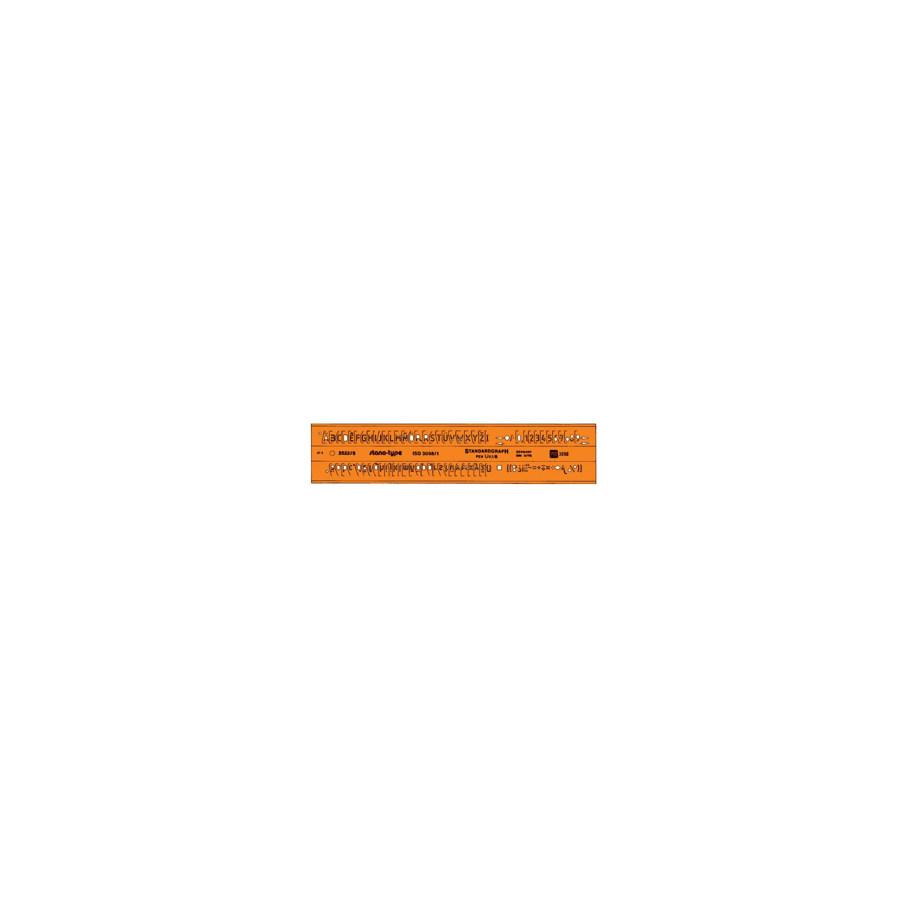 Schriftschablone stano type