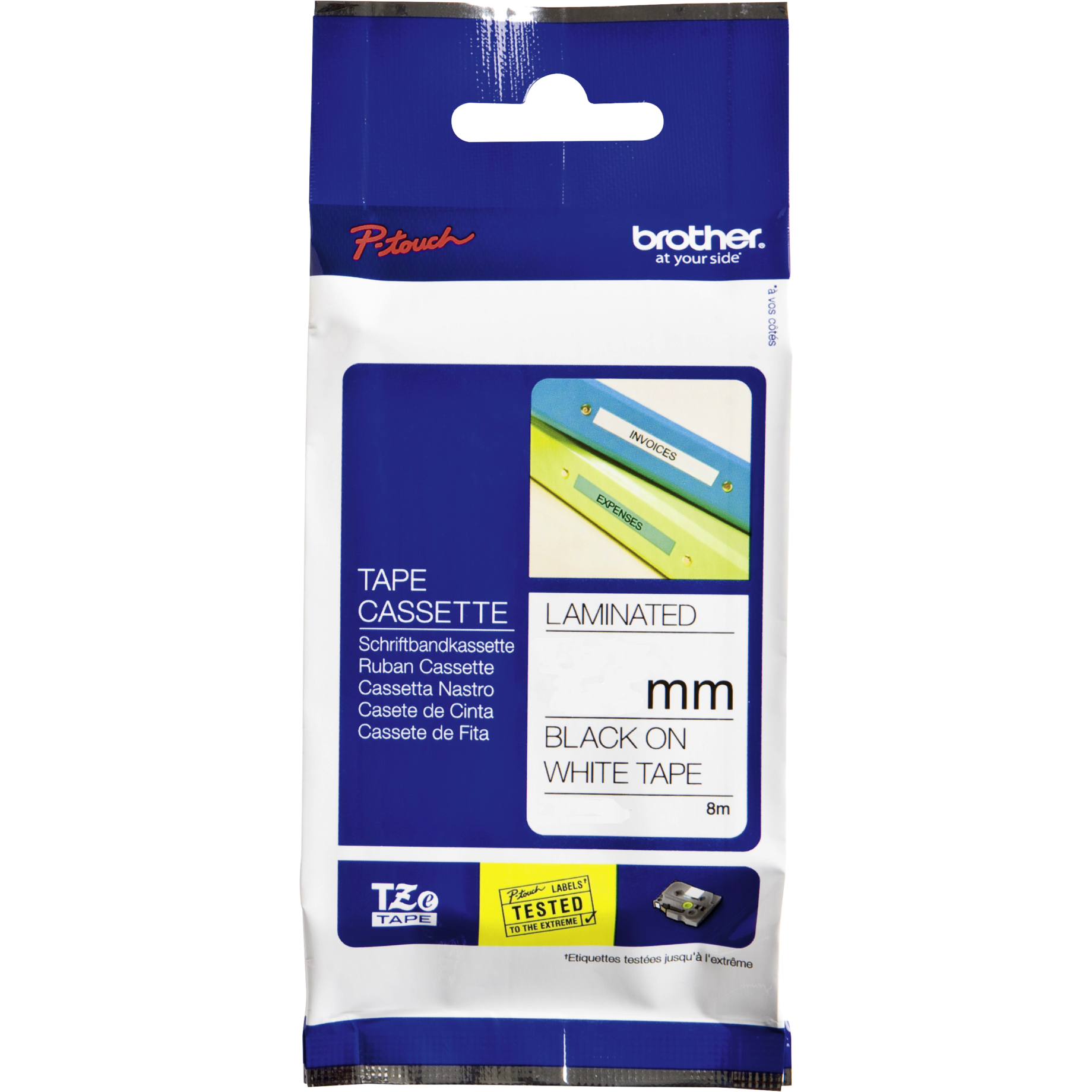 TZe-Schriftbandkassette für P-touch, laminiert