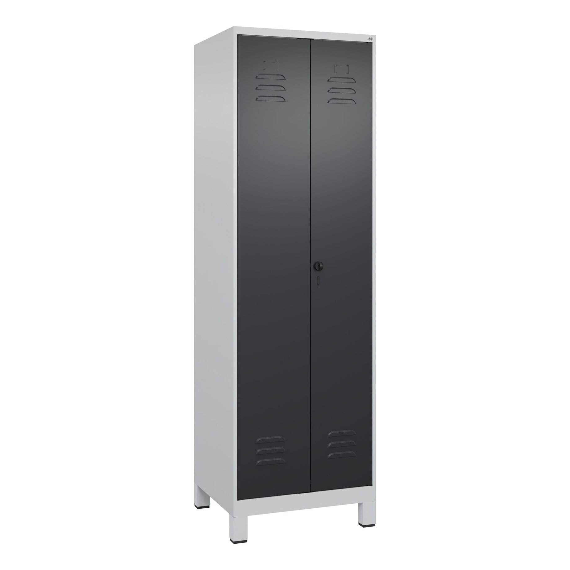 Schrank, Stahlschrank, Metallschrank, Lagerschrank, Doppel-Schiebetür, Schrank, Geräteschrank, Spind, Metall, Doppeltüren