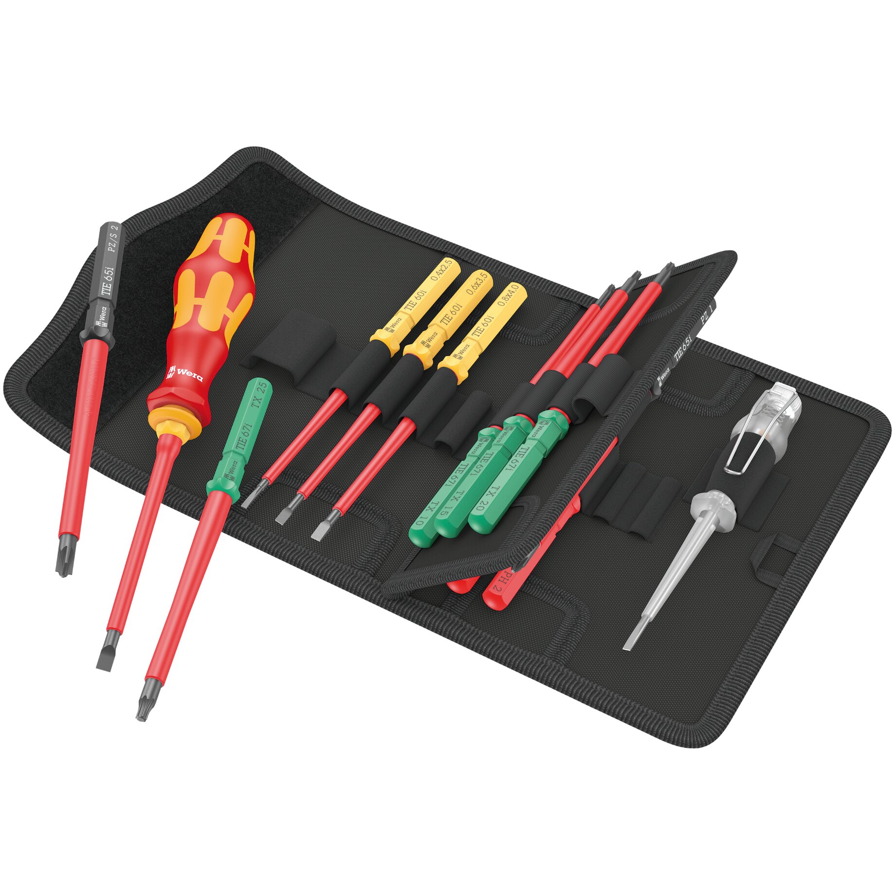 Elektroniker-Schraubendreher-Set, Schraubendreher, Kunststoff-Griff, Präzisionswerkzeug, Werkzeugrolle, Schraubendreher-Satz, Elektronikwerkzeug, Kreuzschlitz, Verschiedene Schraubendreher, Koffer/Etui