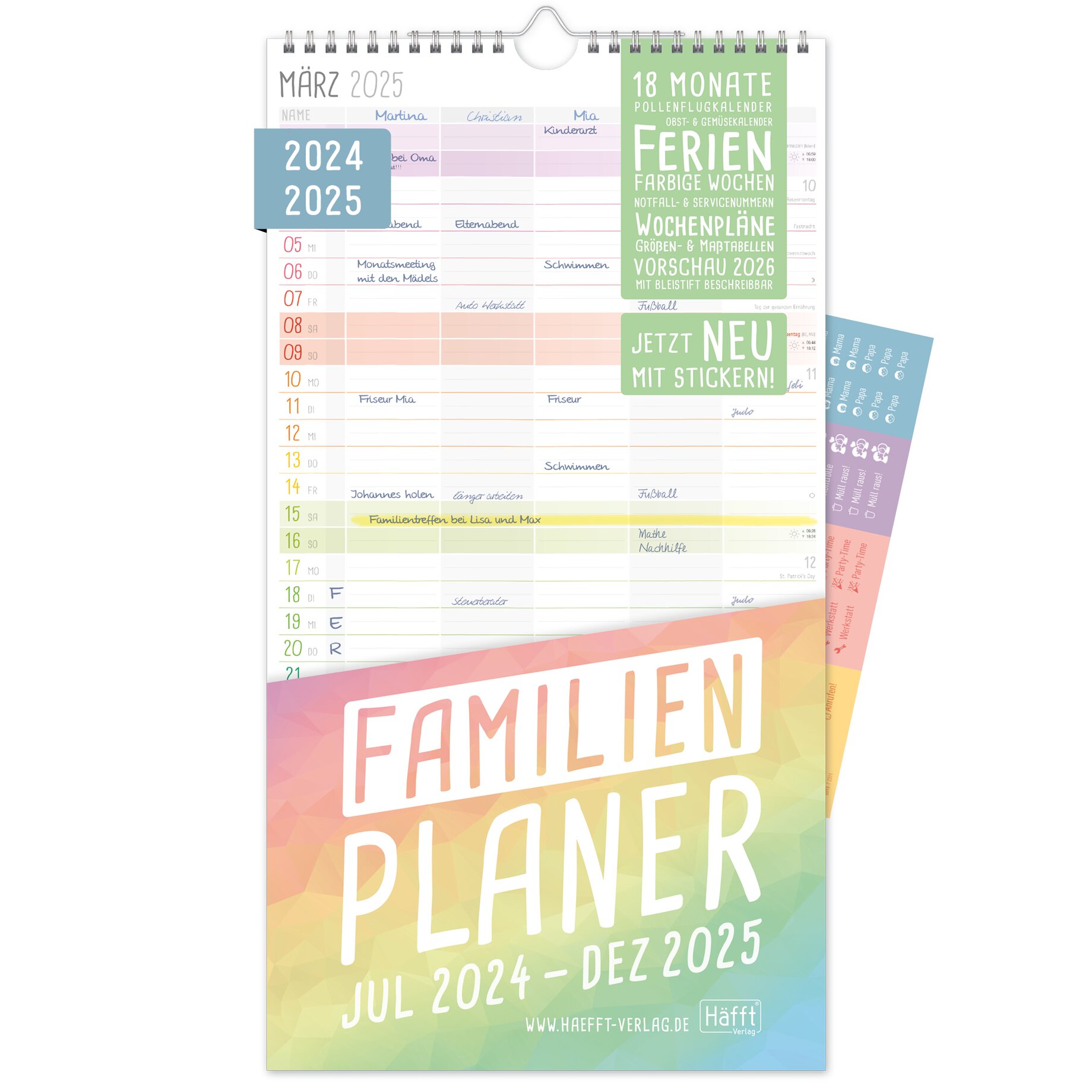 Familienplaner Rainbow 18 Monate