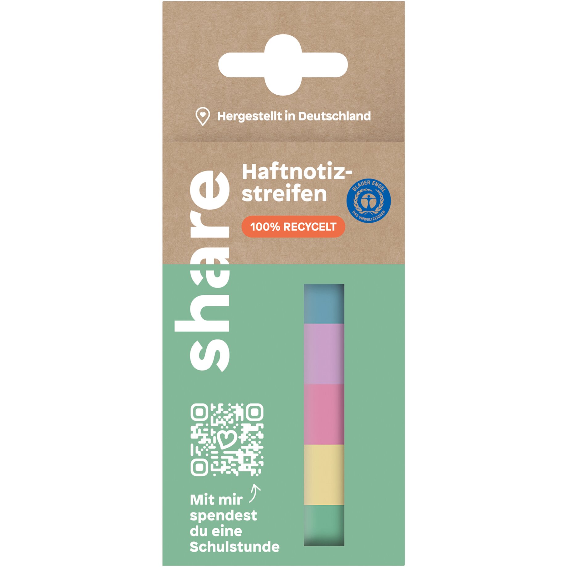 share Haftnotizstreifen sort 5x40Bl