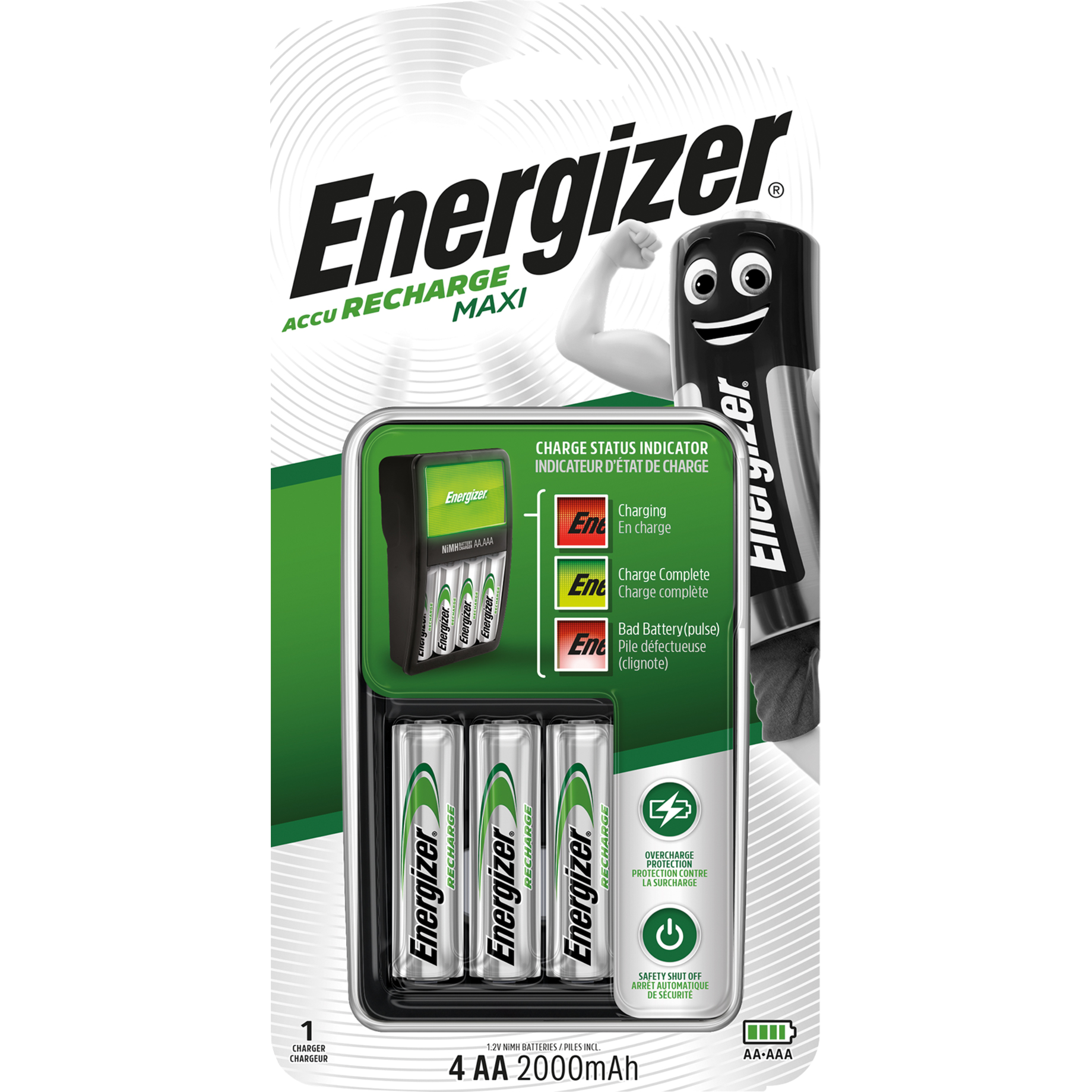 Energizer Akkuladegerät Maxi Charger für AA/AAA