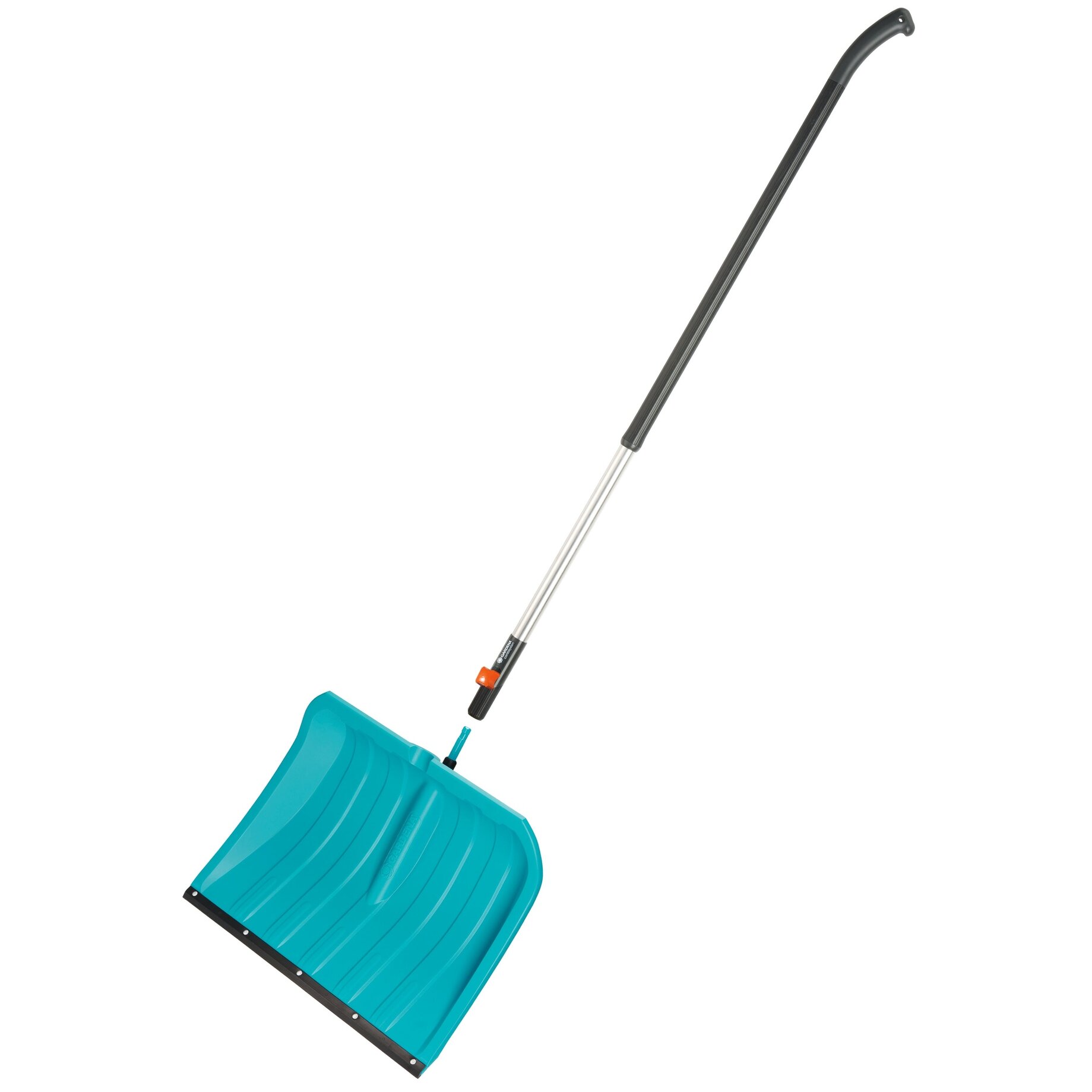 Schaufel, Schneeschaufel, Winterzubehör, Schaufelblau, Ausleger mit Griff, Schaufel, Schneeschaufel, Aluminium-Stiel, Gummi-Kante, Blau