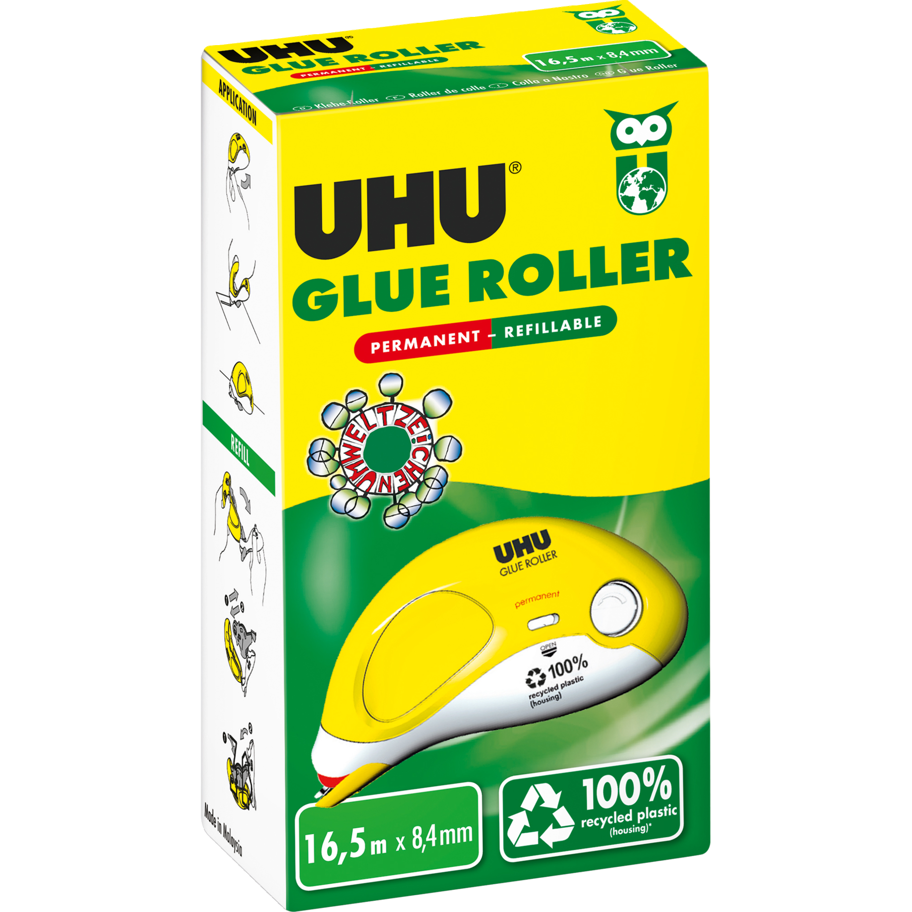 Uhu Kleberoller 16,5m x 8,4mm folding box
