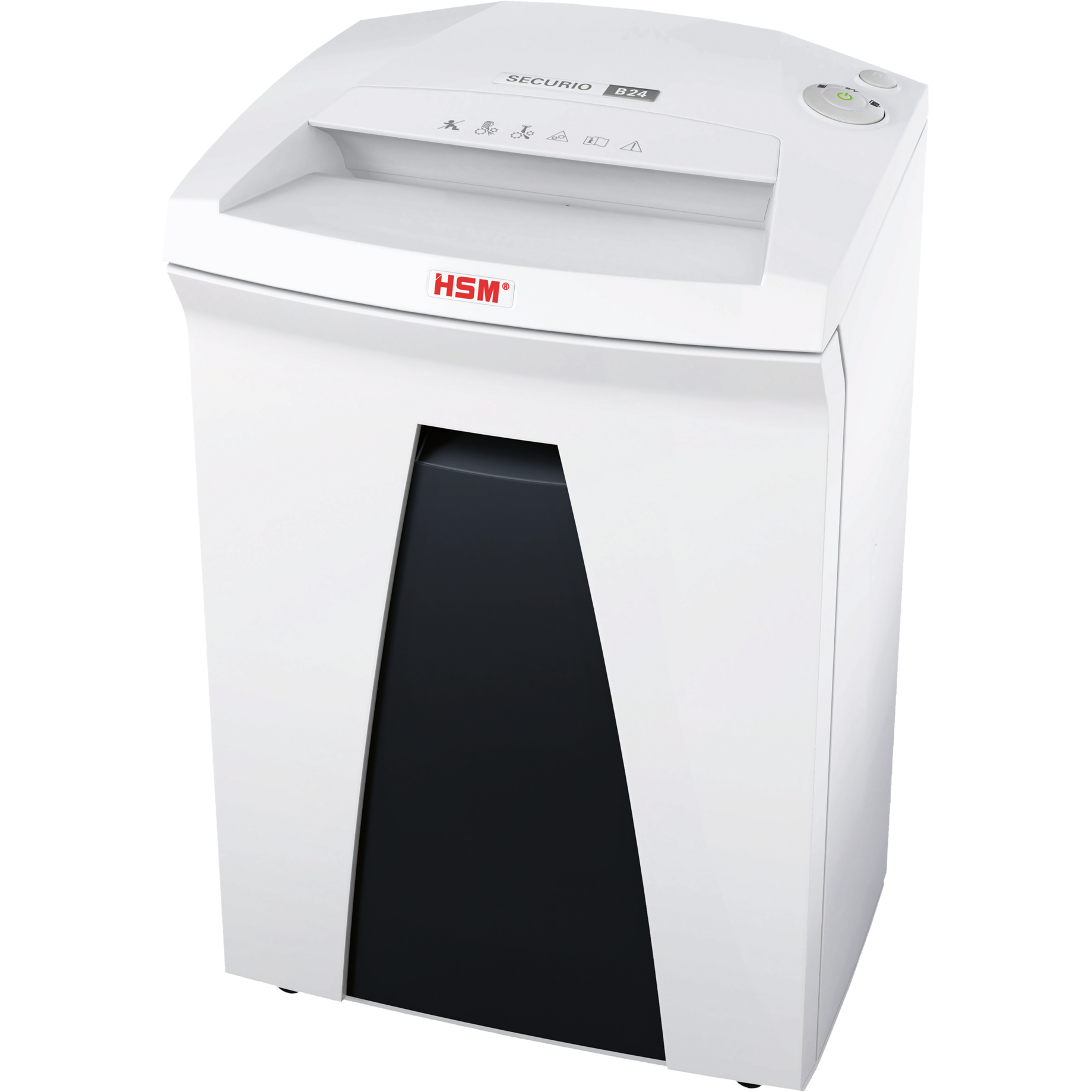 Aktenvernichter SECURIO® B24, weiß/silber, Partikelschnitt