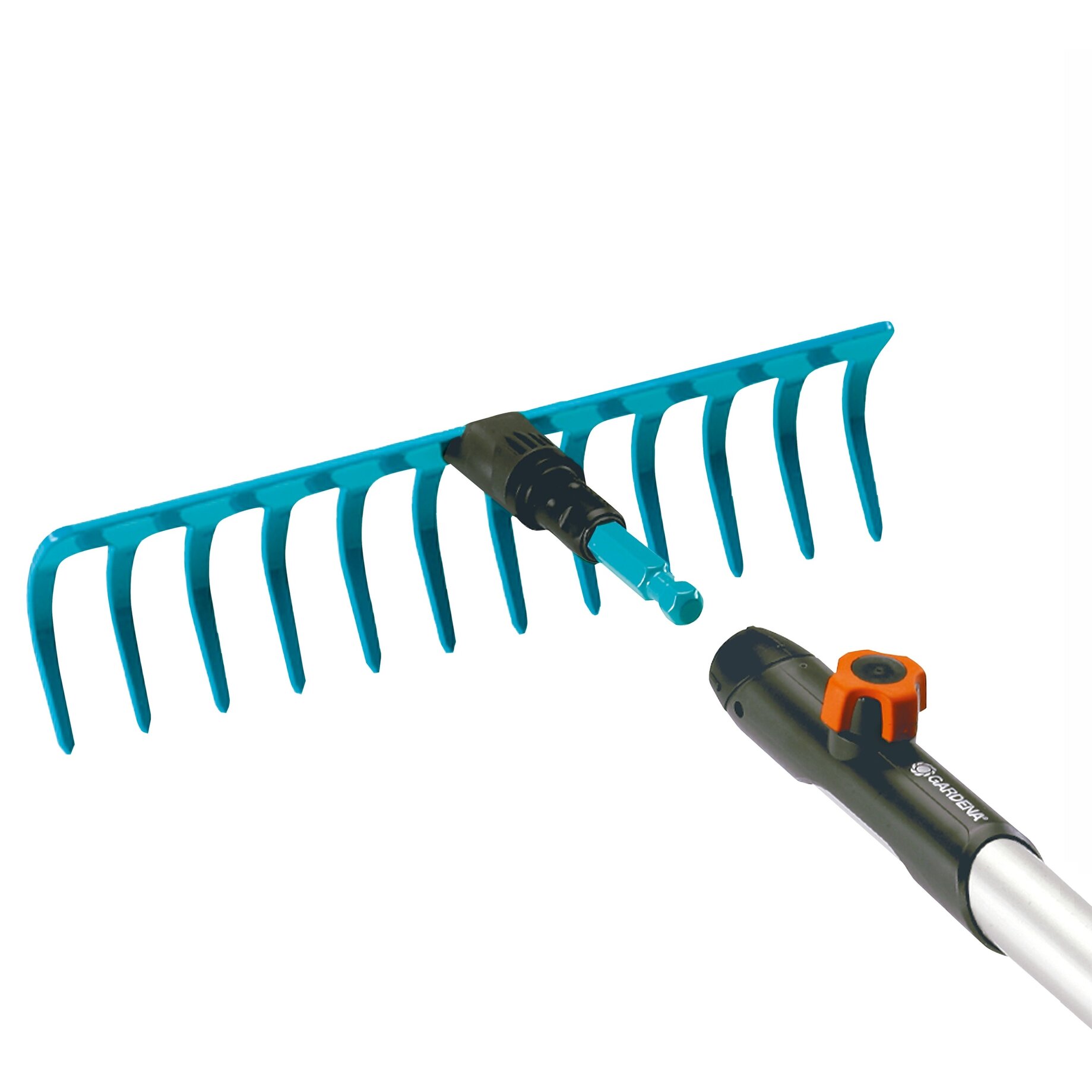 Blätterrake, Rasenkamm-Besen, Gartentechnik, Blaue Kämme, Ausziehbare Teleskopstiel, Renner, Gehäuse, Schneidwerk, Schnittwerkzeug, Außendreher