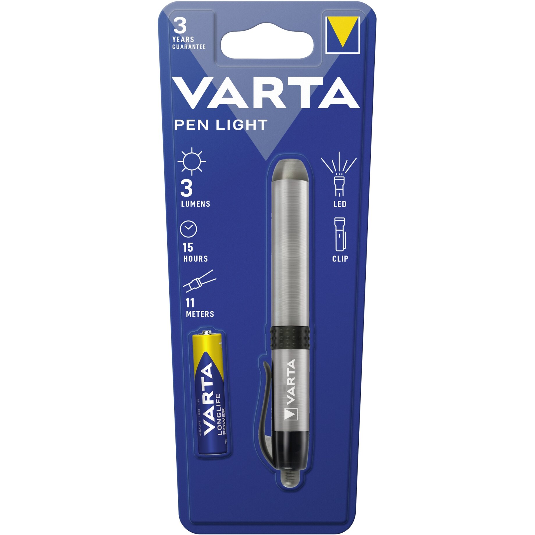 Varta Taschenlampe Pen Light LED Aluminium