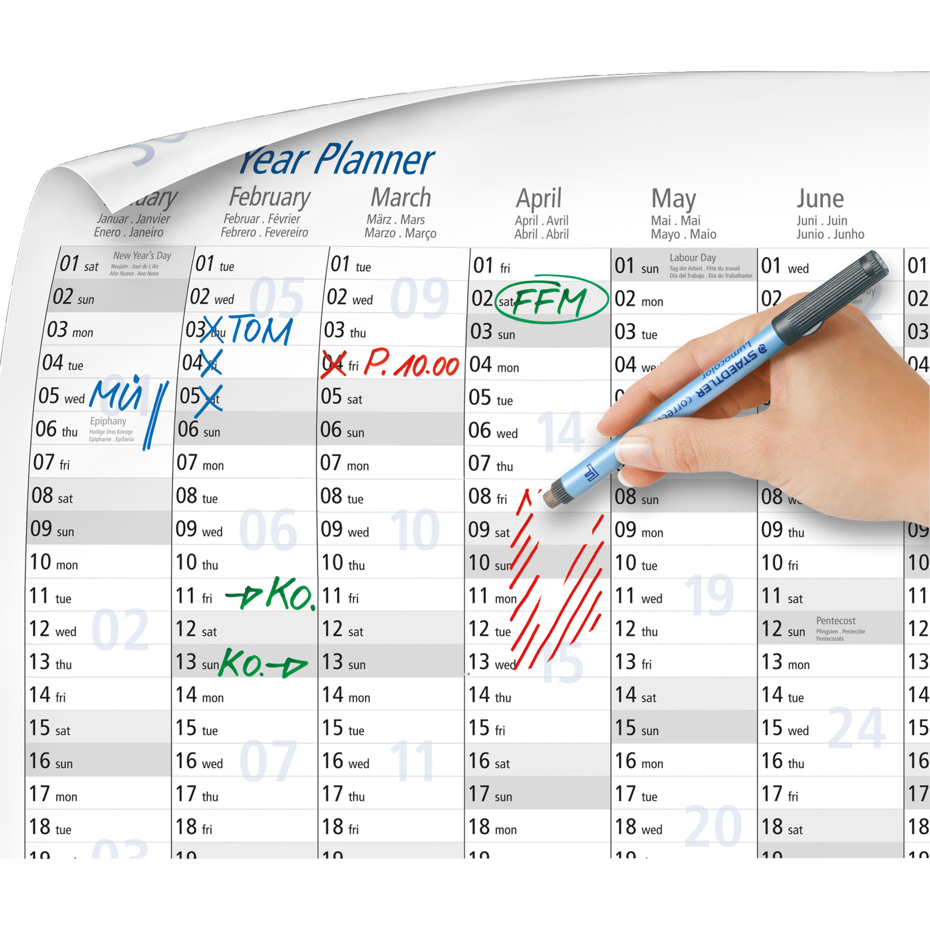 Text, Stift