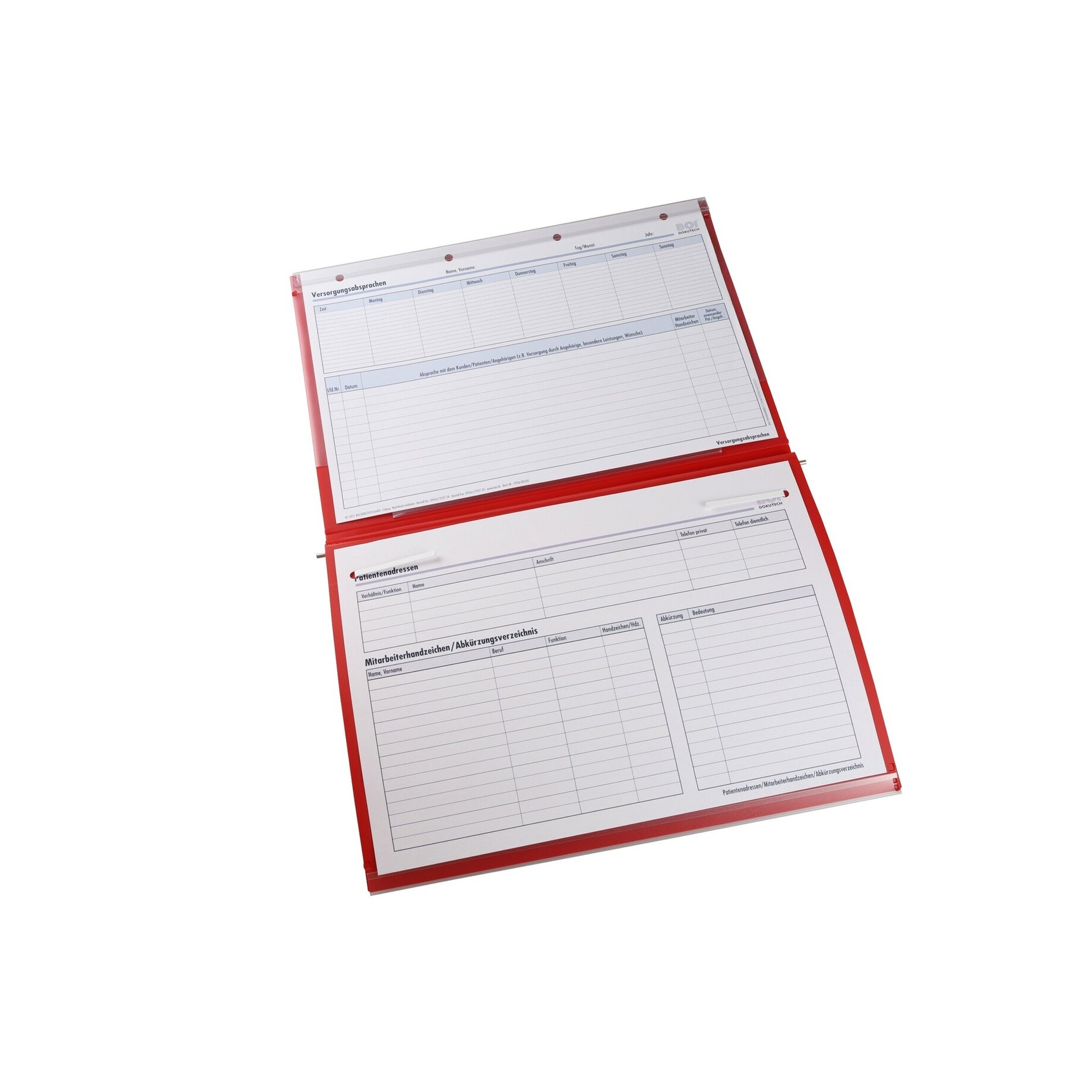 Halterung, Datenschutzordner,  rote Schale, Aktenordner, Formulare