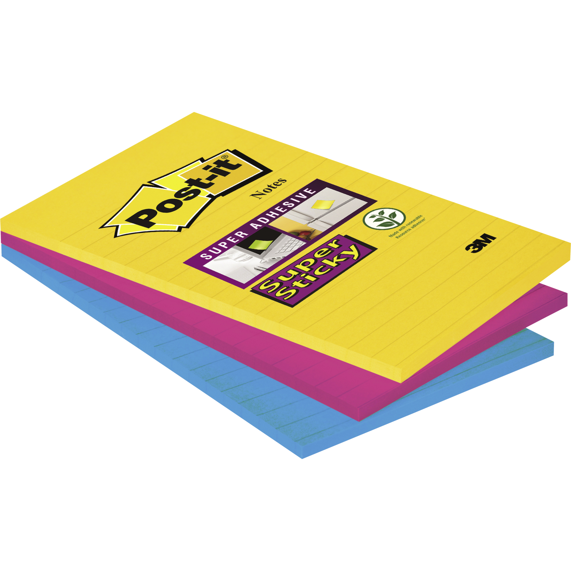 Super Sticky Notes Rio de Janeiro Collection, liniert