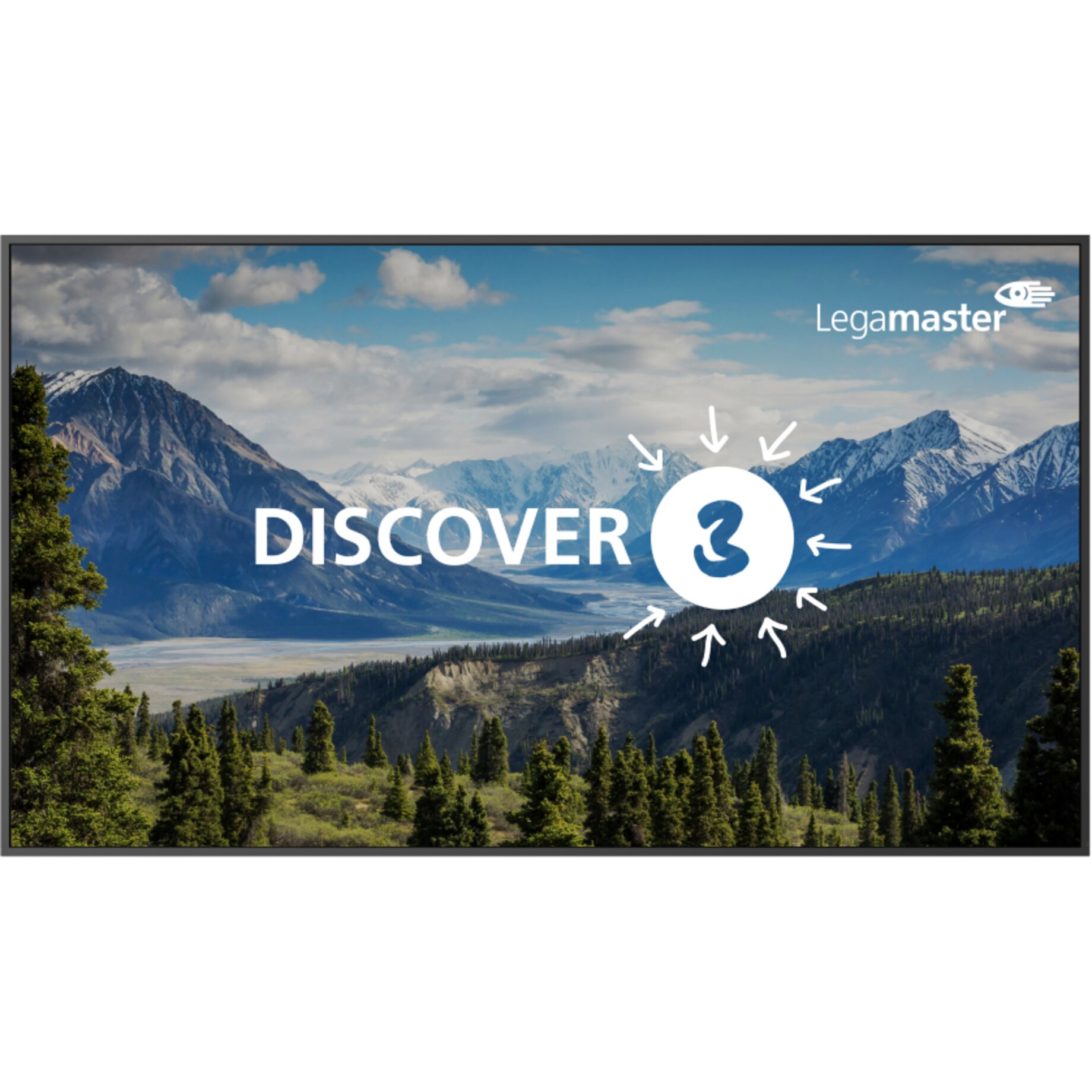 tv, monitor, display, landschaft, berge