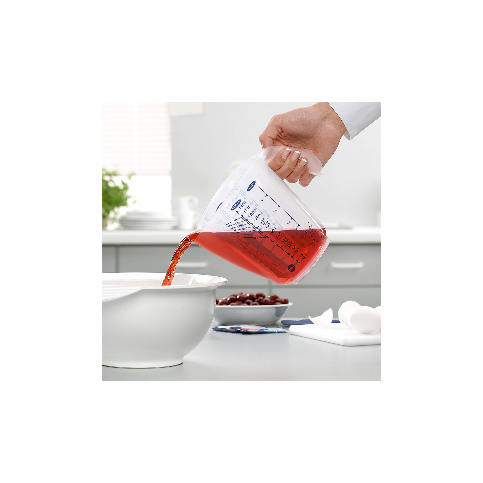 Messbecher Superline, 3 Skalen, 0,5/1,0 Liter