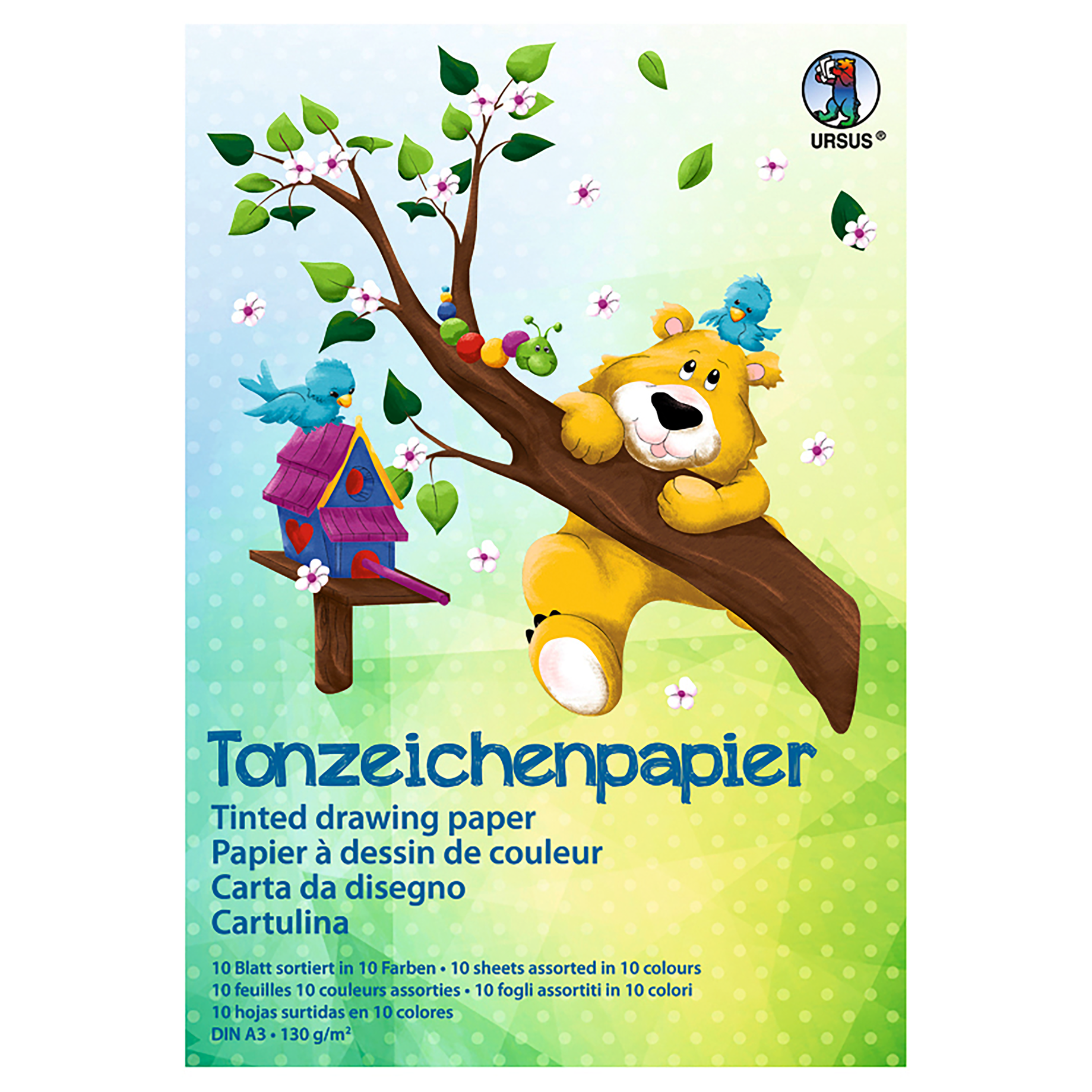 Tonzeichenpapier-Block, Normalfarben