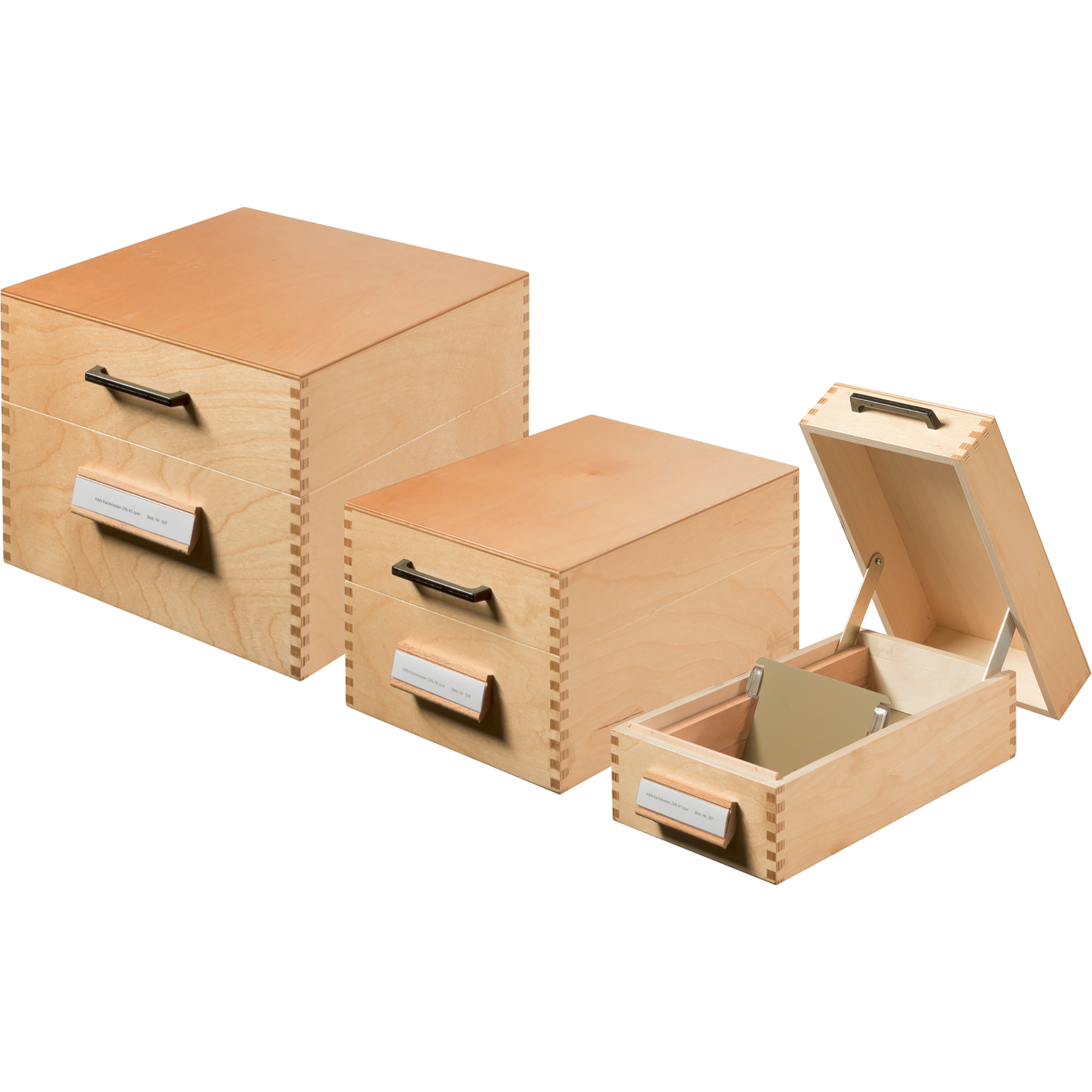 Karteikasten aus Holz