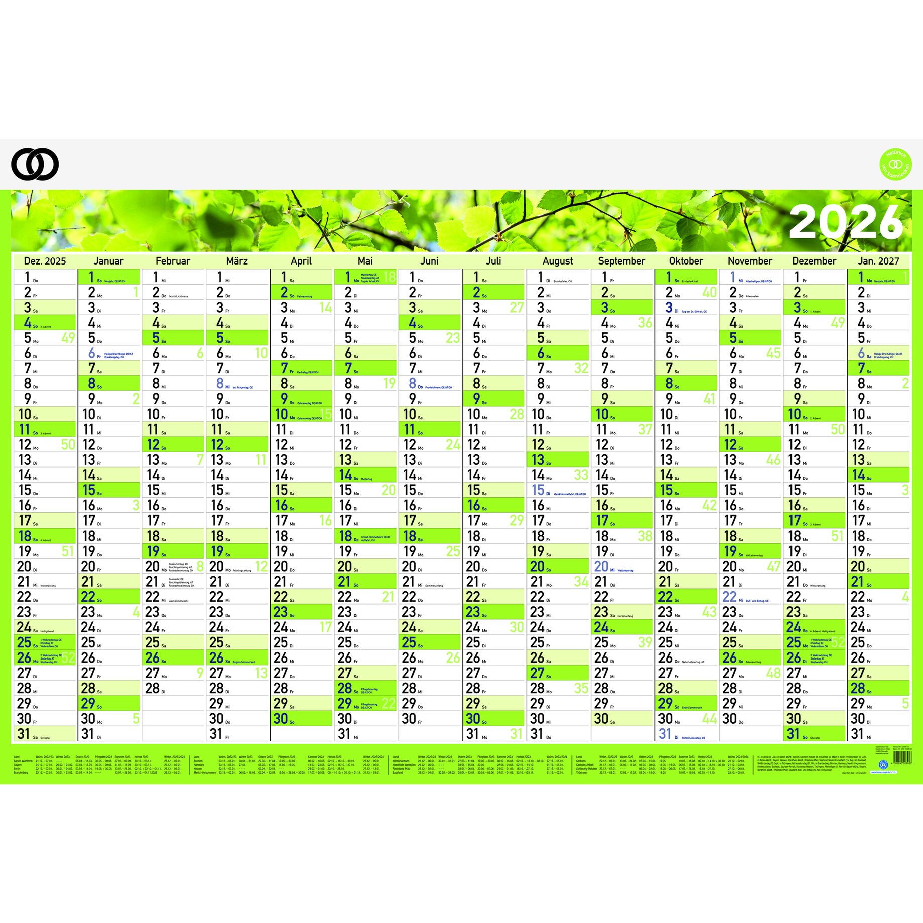 Text, Kalender