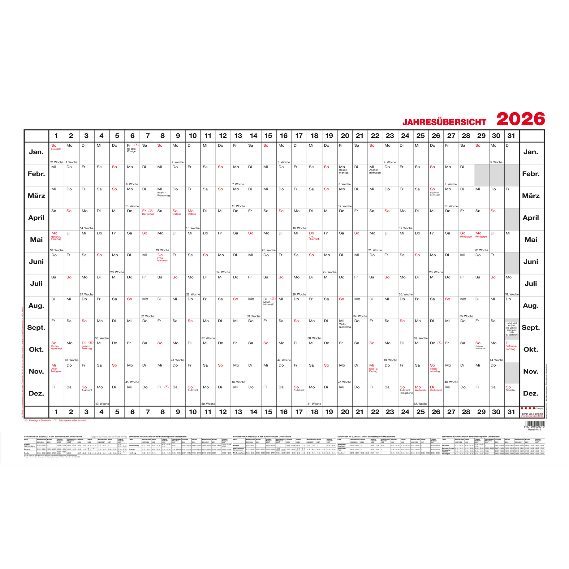 Text, Kalender