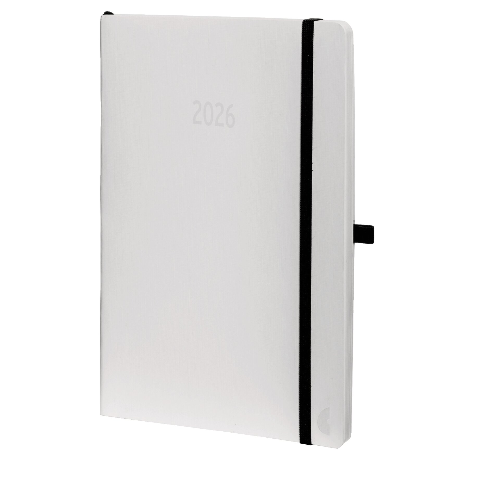 Tagebuch, Computerausrüstung, Elektronik, Hardware, Tagebuch, Computerausrüstung, Elektronik, Hardware, Notizbuch, Agenda, 2026, weiß, Gummiband