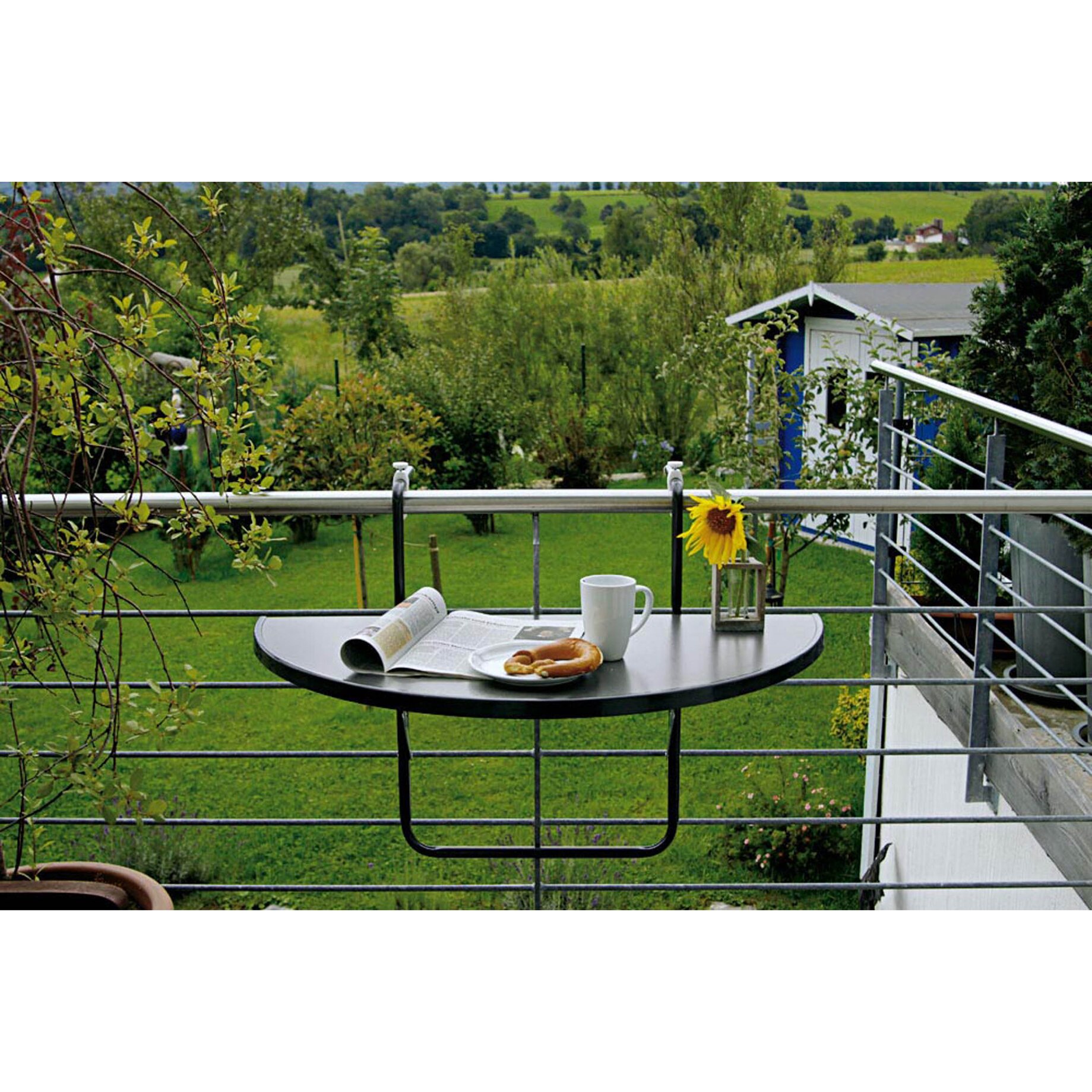 Balkon, Tabelle, Tischplatte, Szenerie, Esstisch