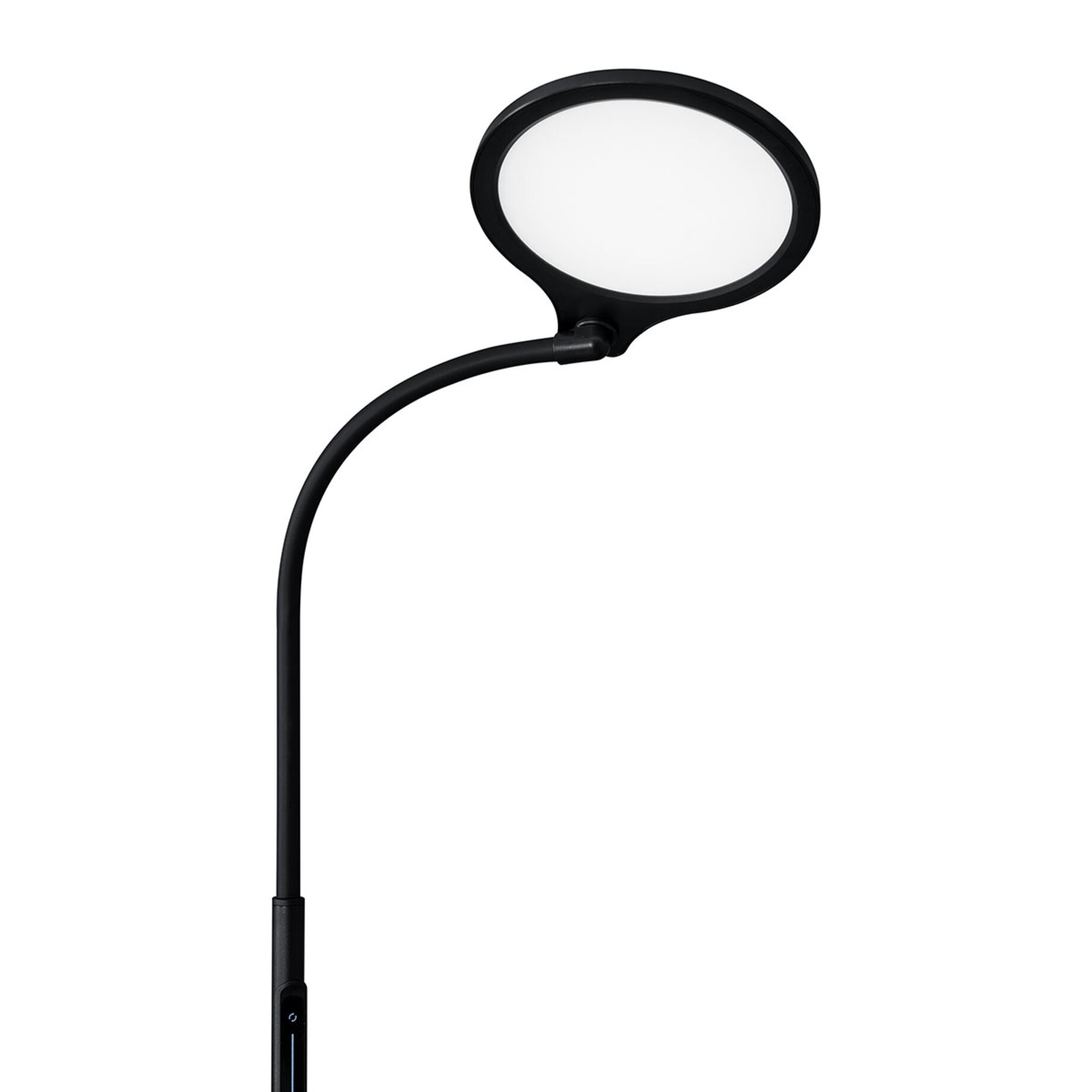 Tischlampe, Stehlampe, Vergrößerungsspiegel, Rundspiegel, Schwarz