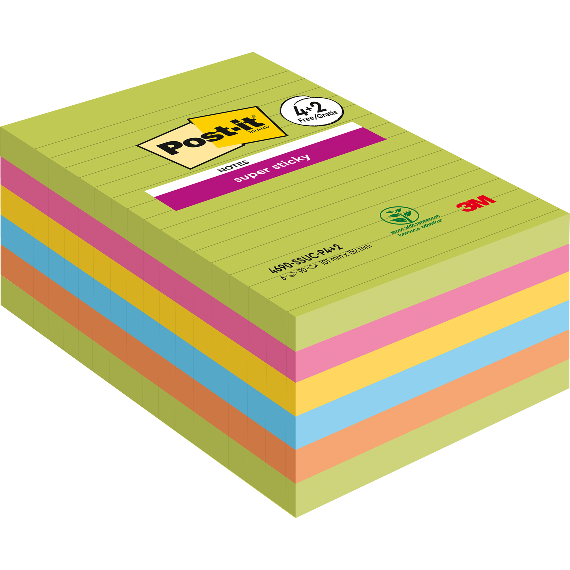 Super Sticky Notes Promotion, liniert
