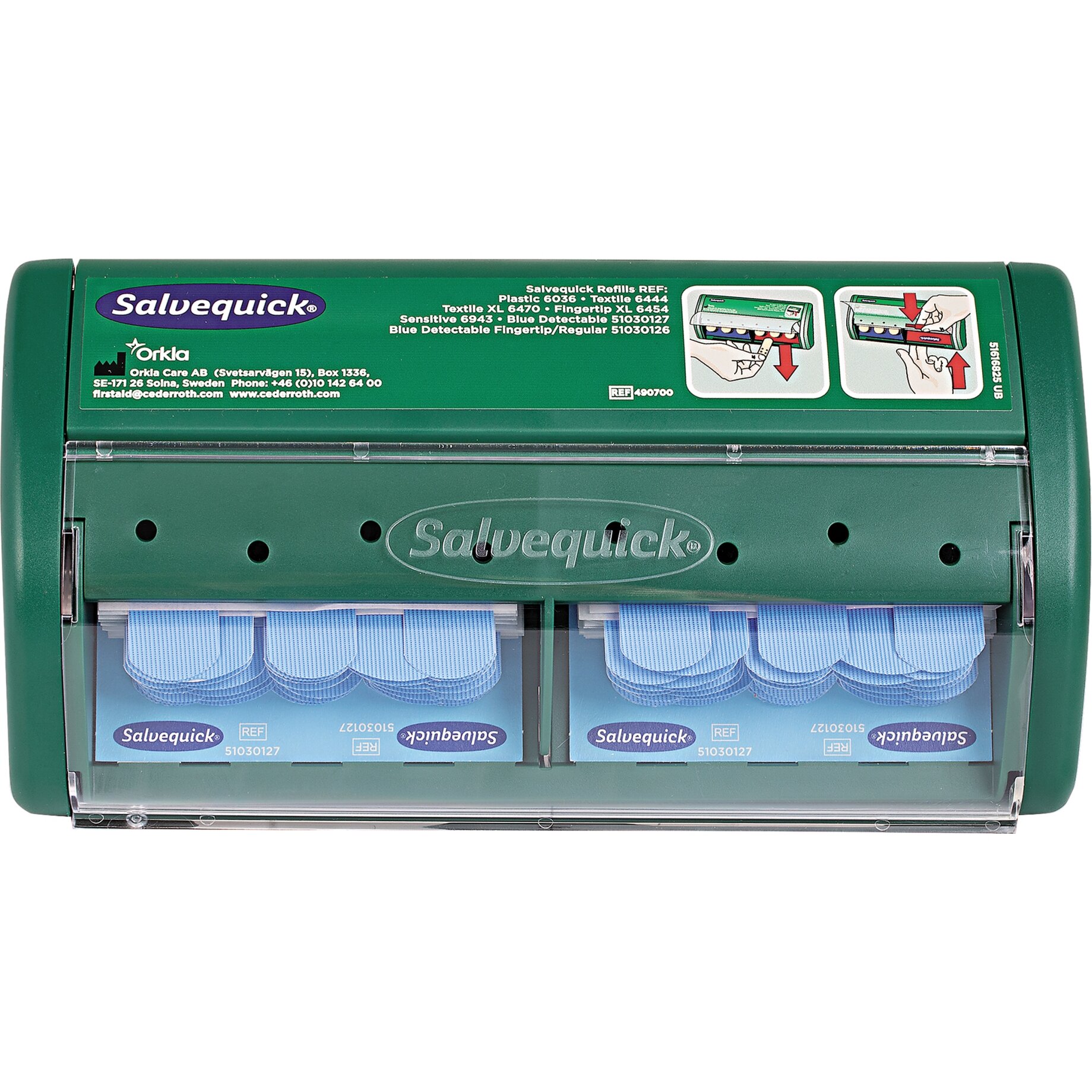 Salvequick Pflasterspender detektierbar +2x35Pflaster