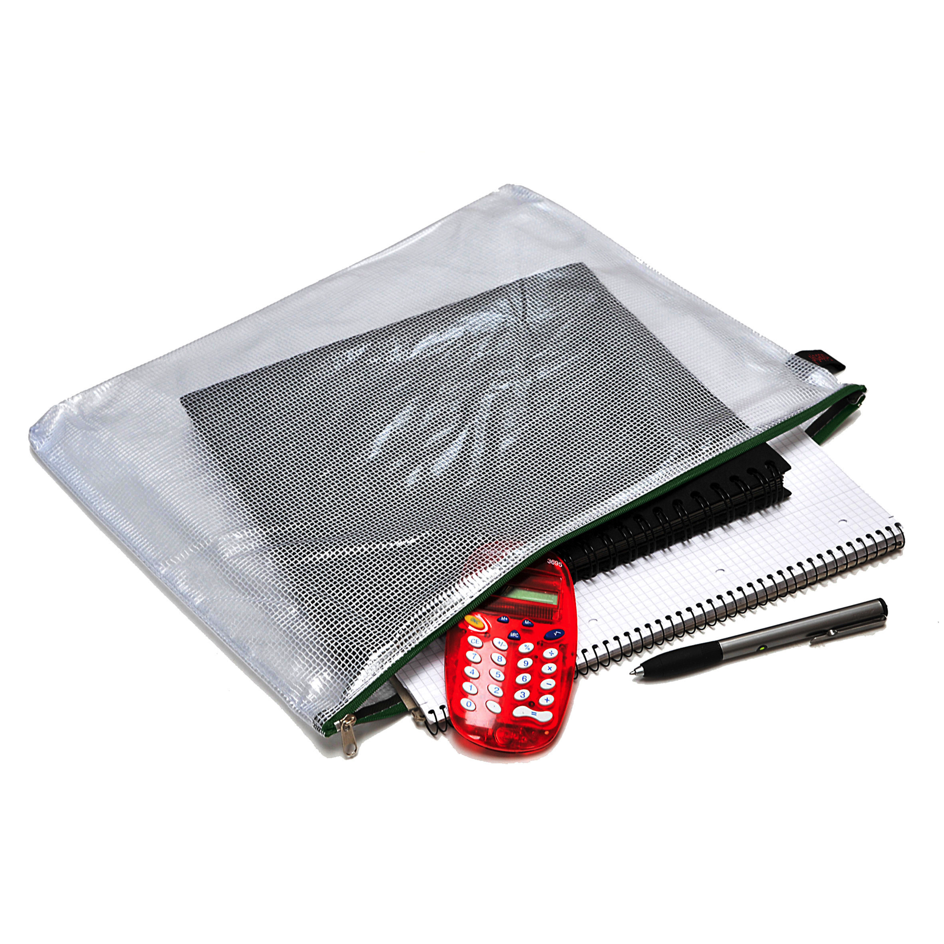 Reißverschlussbeutel DIN A6 PVC schwarz