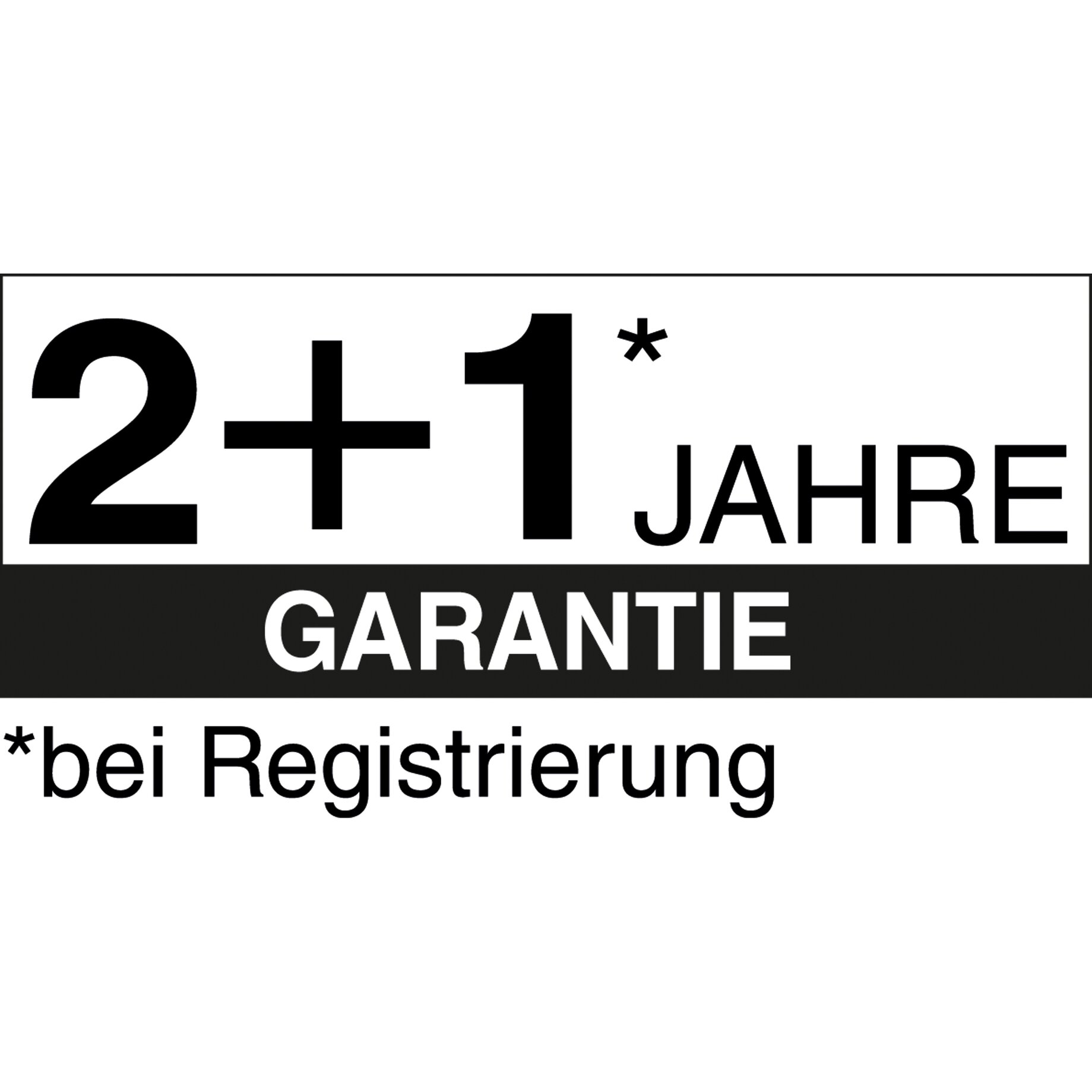 Symbol, Text, garantie, jahren, 2+1, registrierung, garantie banner