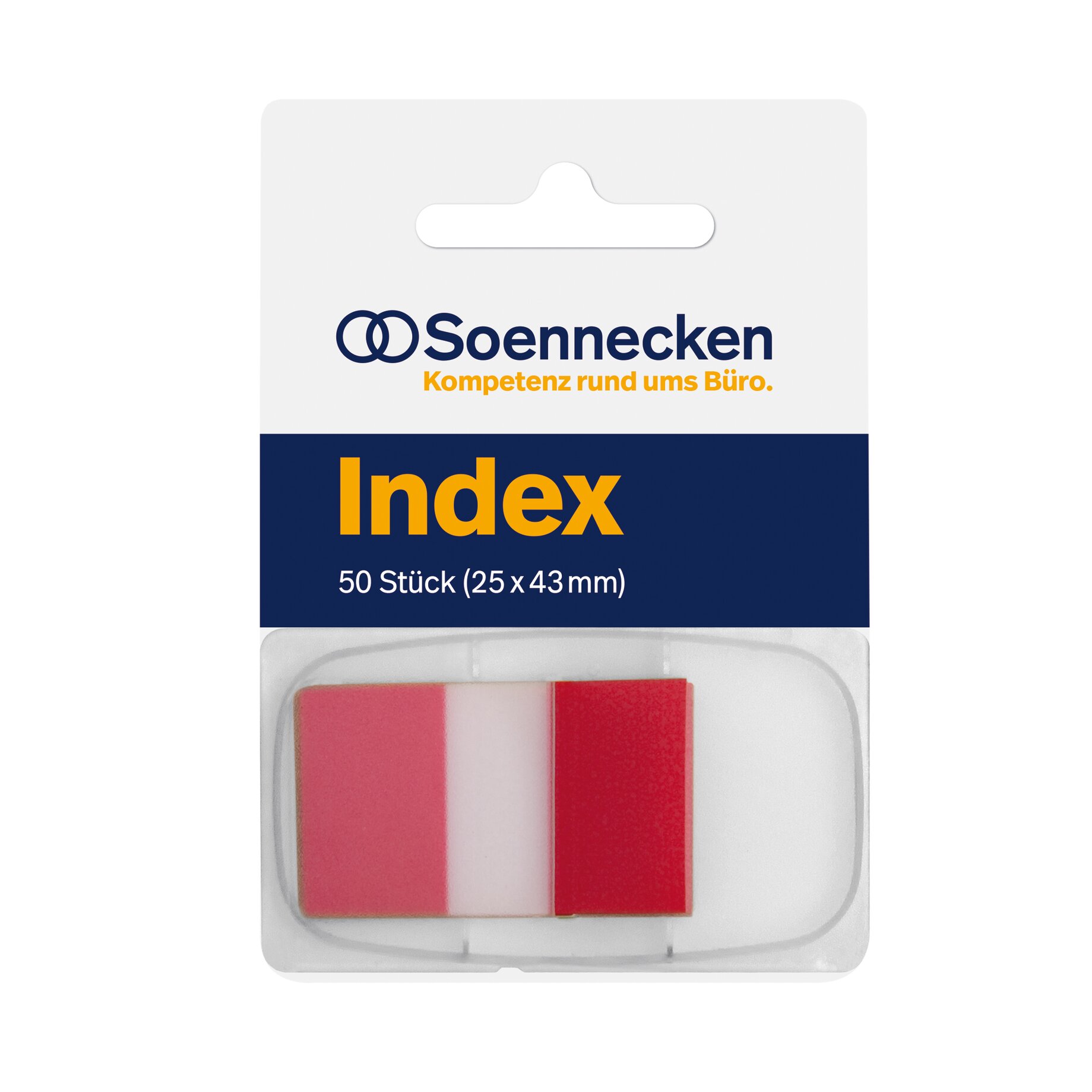 Soennecken Haftstreifen Index 25x43mm 50St Spender bl
