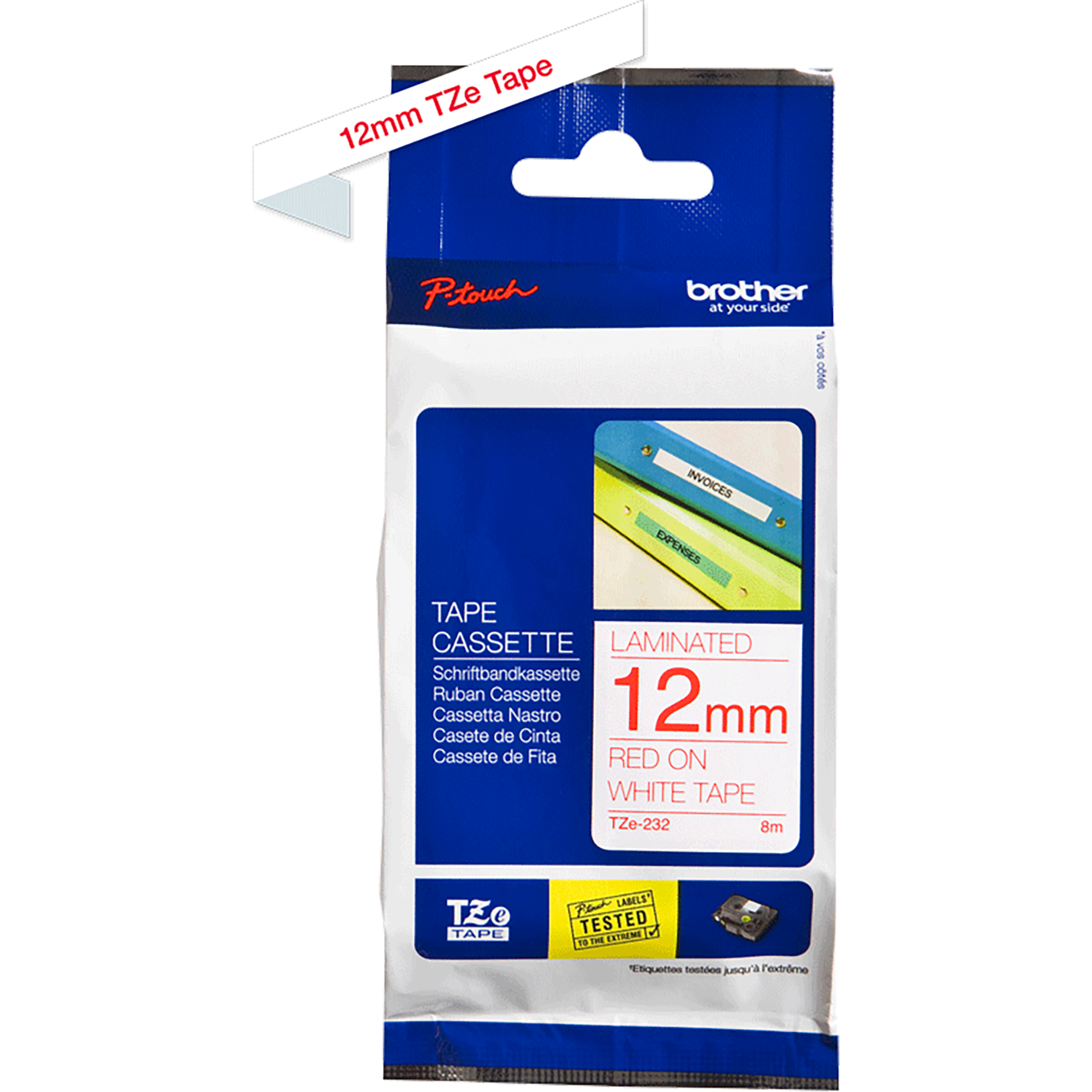 TZe-Schriftbandkassette für P-touch, laminiert