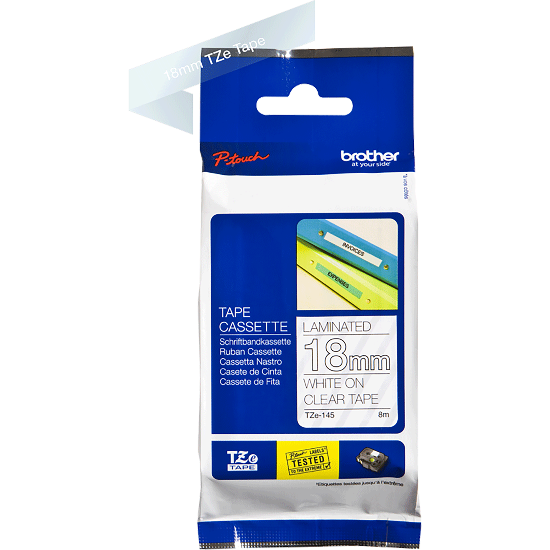 TZe-Schriftbandkassette für P-touch, laminiert